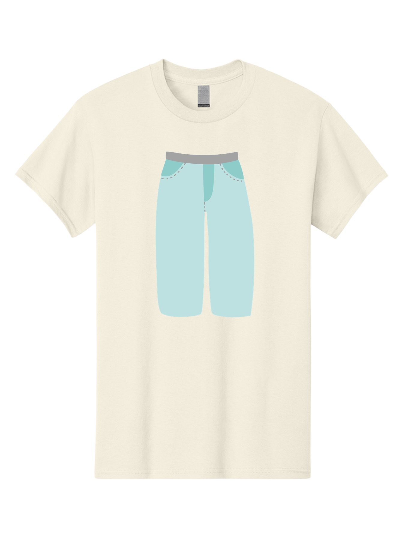 Pajama-Pants Men'S Graphic Tee, 100% Cotton, Comfortable Casual Summer Wear, Machine Washable, Light Blue Pants, Gray Waistband, Back Pockets, Casual Wear, Comfortable Clothing, Simple Design, Minimal Style, Fashion Illustration Aac066