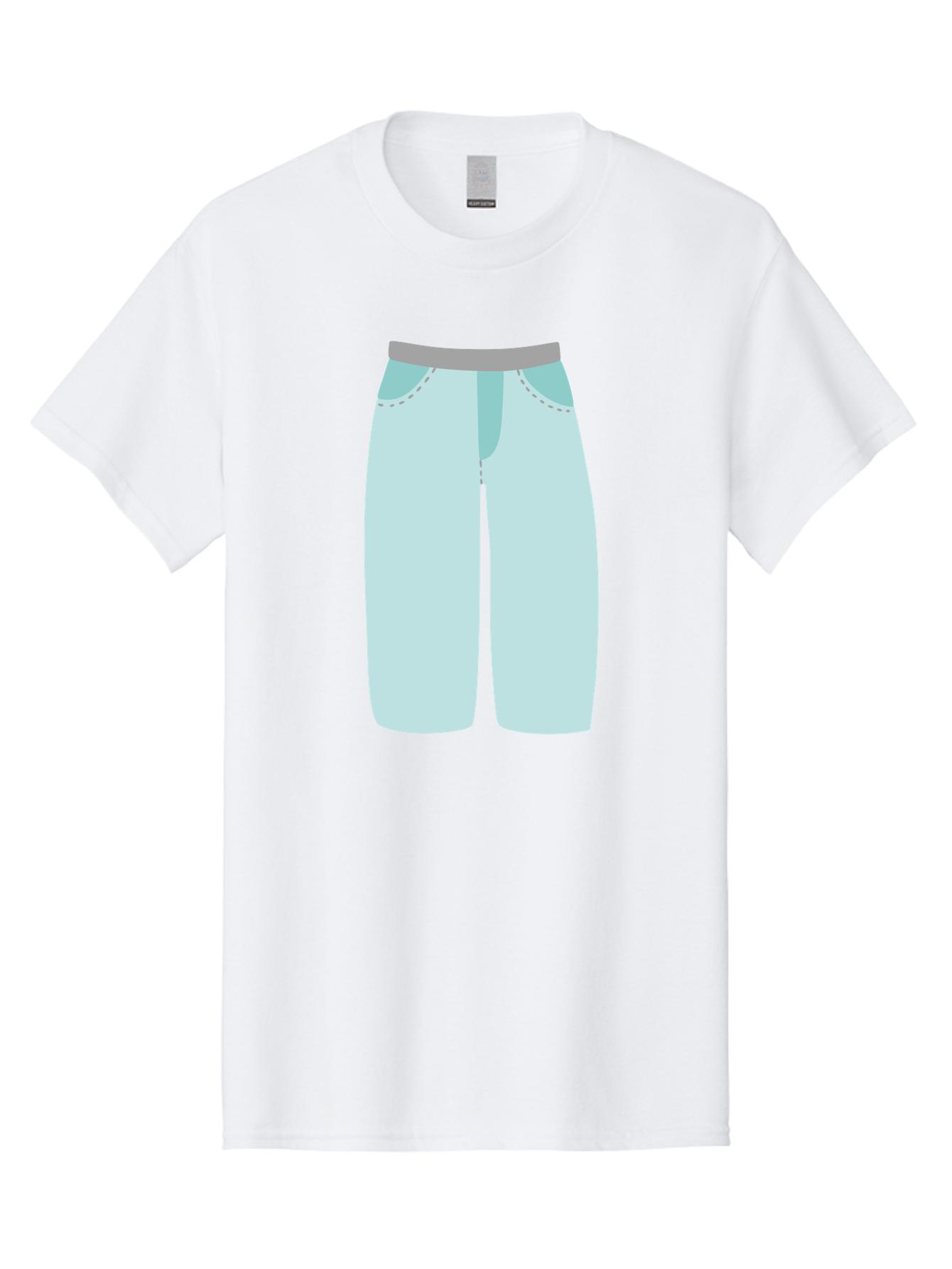 Pajama-Pants Men'S Graphic Tee, 100% Cotton, Comfortable Casual Summer Wear, Machine Washable, Light Blue Pants, Gray Waistband, Back Pockets, Casual Wear, Comfortable Clothing, Simple Design, Minimal Style, Fashion Illustration Aac066