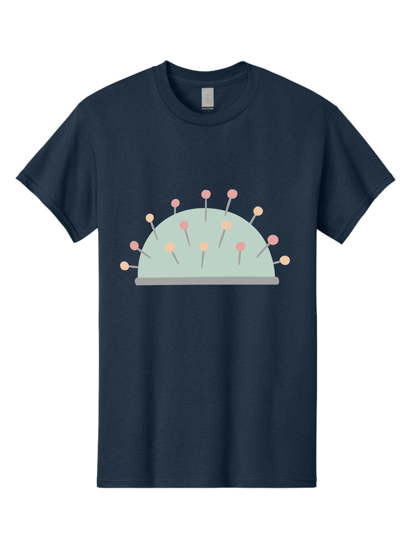 Pin-Cushion Men'S Graphic Tee, 100% Cotton, Comfortable Casual Summer Wear, Machine Washable, Sewing Accessories, Pin Cushion, Crafting Tools, Needles And Pins, Tailoring Supplies, Diy Sewing, Needlework, Embroidery, Pastel Colors Aac070