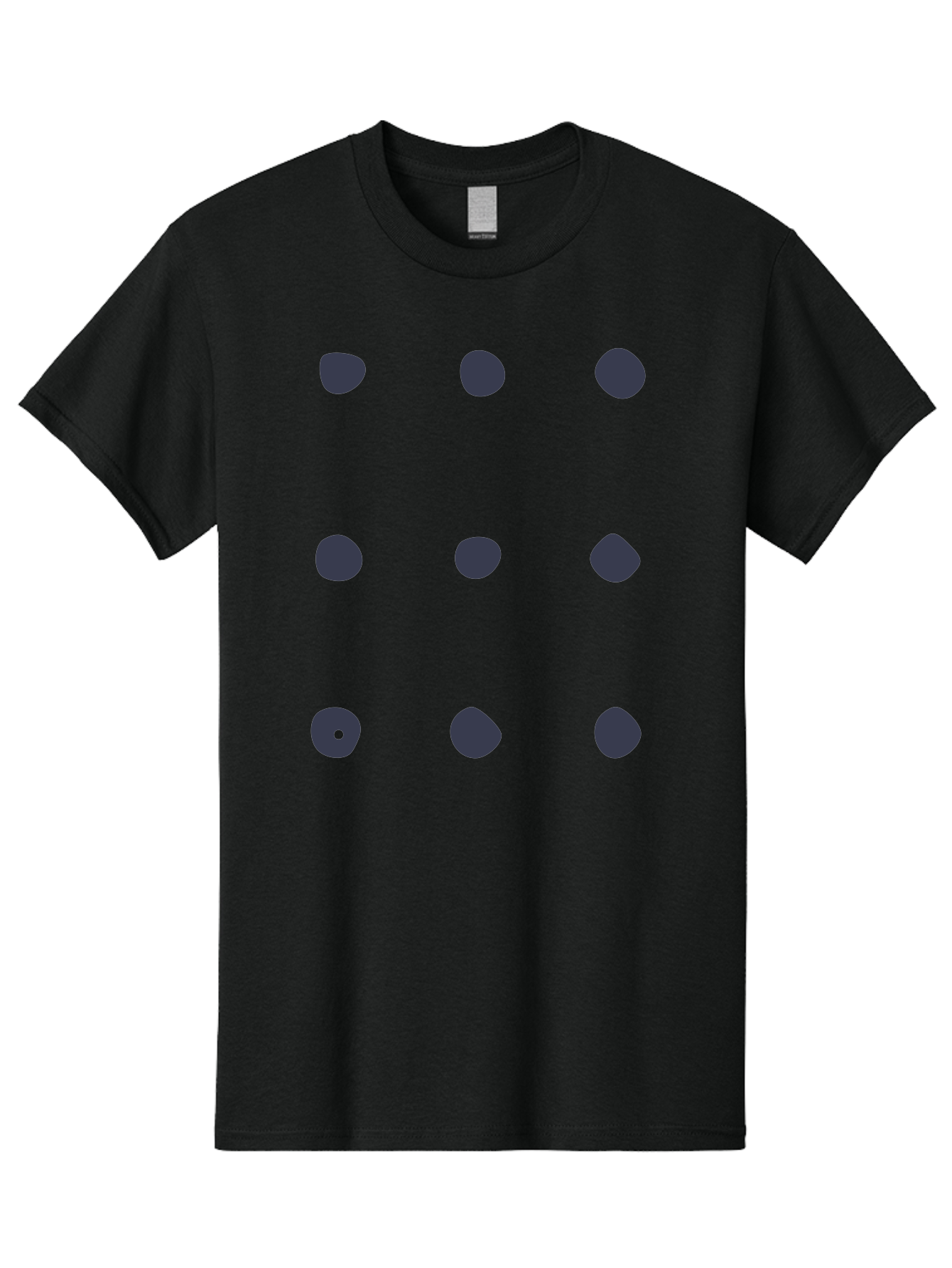 Polka-Dot-Pattern Men'S Graphic Tee, 100% Cotton, Comfortable Casual Summer Wear, Machine Washable, Polka Dot Pattern, Geometric Design, Minimalist Style, Simple Shapes, Dark Gray Dots Irregular Edges, Varied Dot Sizes, Creative Wallpaper, Aac086