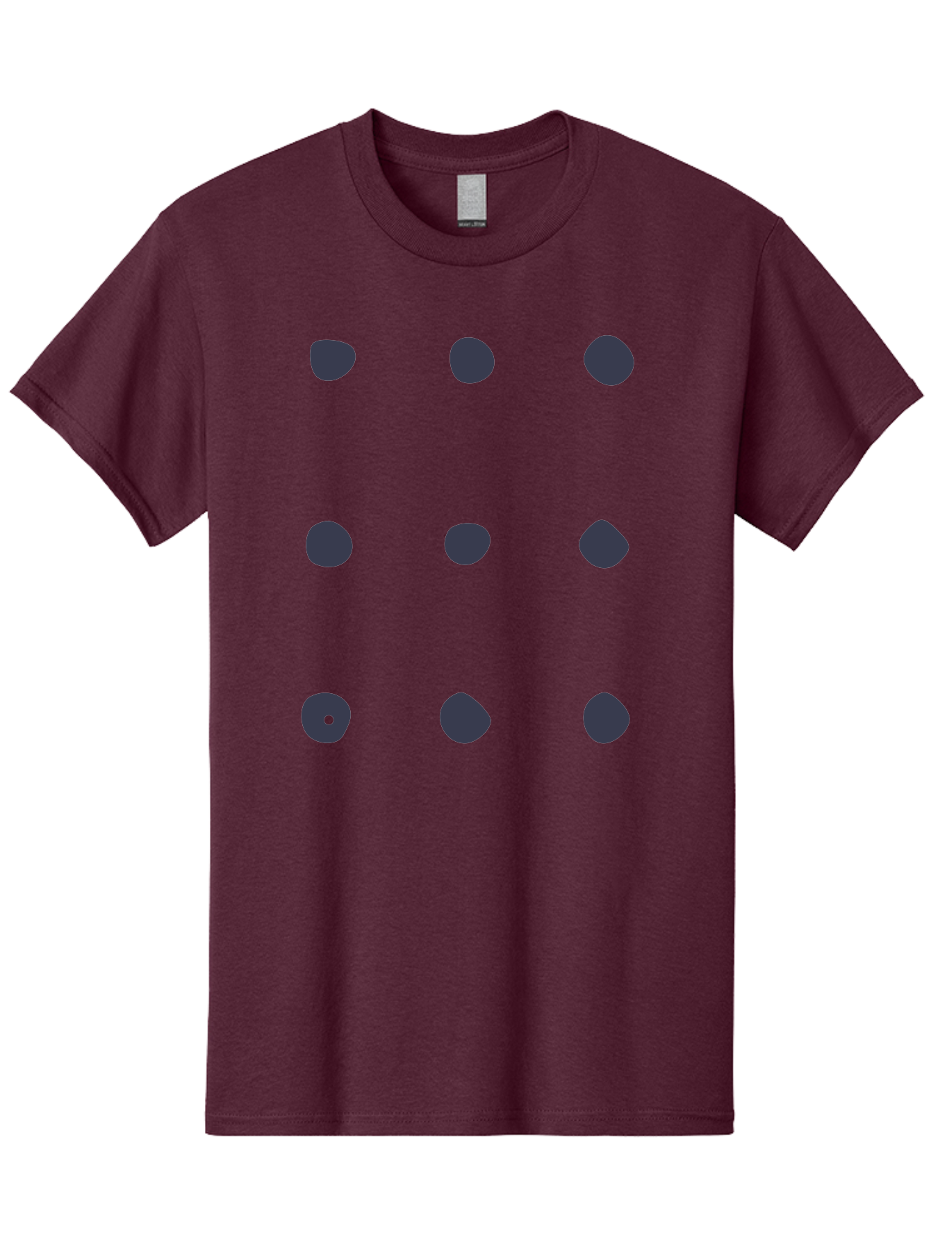 Polka-Dot-Pattern Men'S Graphic Tee, 100% Cotton, Comfortable Casual Summer Wear, Machine Washable, Polka Dot Pattern, Geometric Design, Minimalist Style, Simple Shapes, Dark Gray Dots Irregular Edges, Varied Dot Sizes, Creative Wallpaper, Aac086