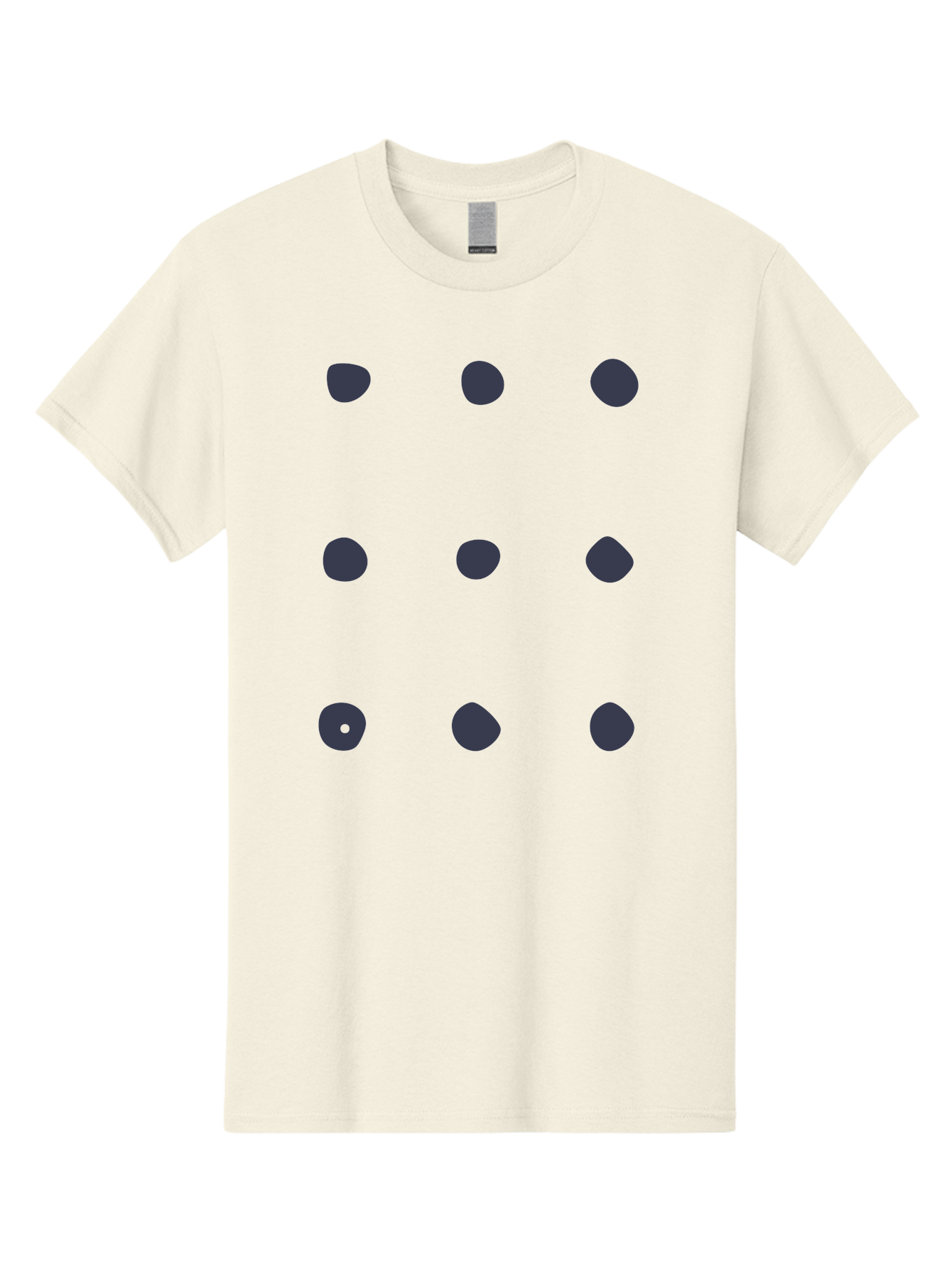 Polka-Dot-Pattern Men'S Graphic Tee, 100% Cotton, Comfortable Casual Summer Wear, Machine Washable, Polka Dot Pattern, Geometric Design, Minimalist Style, Simple Shapes, Dark Gray Dots Irregular Edges, Varied Dot Sizes, Creative Wallpaper, Aac086
