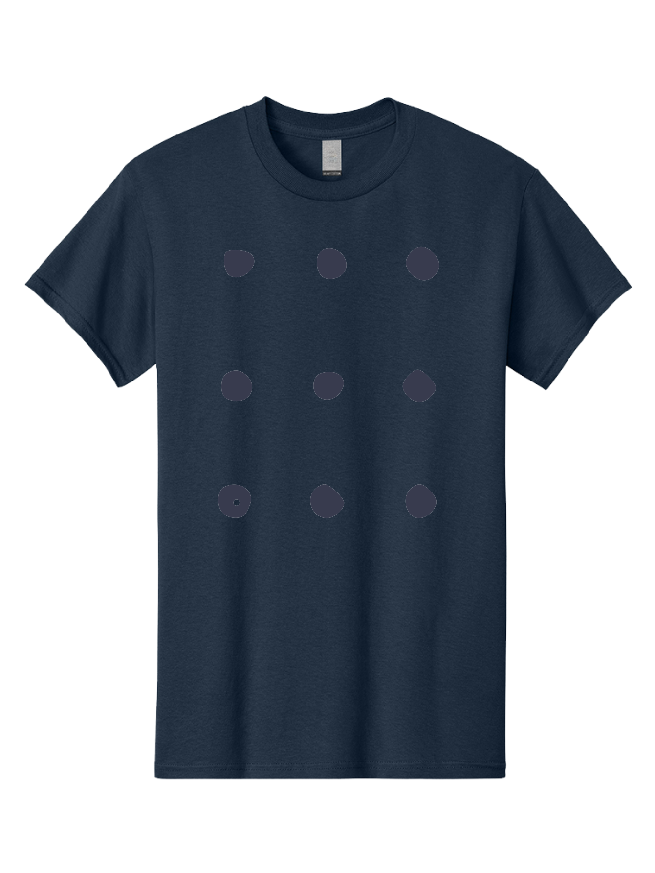 Polka-Dot-Pattern Men'S Graphic Tee, 100% Cotton, Comfortable Casual Summer Wear, Machine Washable, Polka Dot Pattern, Geometric Design, Minimalist Style, Simple Shapes, Dark Gray Dots Irregular Edges, Varied Dot Sizes, Creative Wallpaper, Aac086