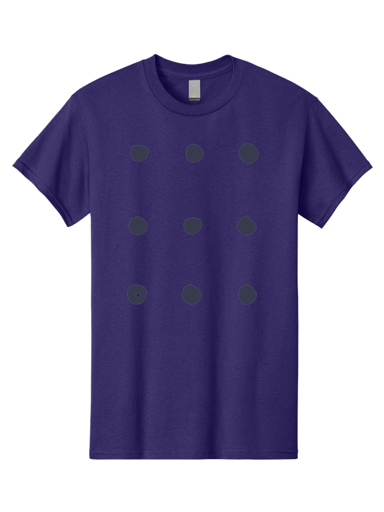 Polka-Dot-Pattern Men'S Graphic Tee, 100% Cotton, Comfortable Casual Summer Wear, Machine Washable, Polka Dot Pattern, Geometric Design, Minimalist Style, Simple Shapes, Dark Gray Dots Irregular Edges, Varied Dot Sizes, Creative Wallpaper, Aac086