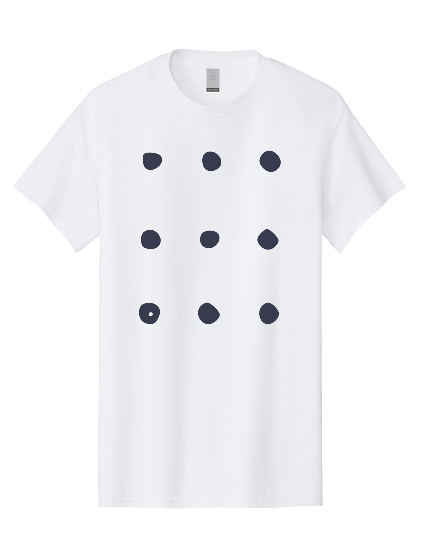 Polka-Dot-Pattern Men'S Graphic Tee, 100% Cotton, Comfortable Casual Summer Wear, Machine Washable, Polka Dot Pattern, Geometric Design, Minimalist Style, Simple Shapes, Dark Gray Dots Irregular Edges, Varied Dot Sizes, Creative Wallpaper, Aac086
