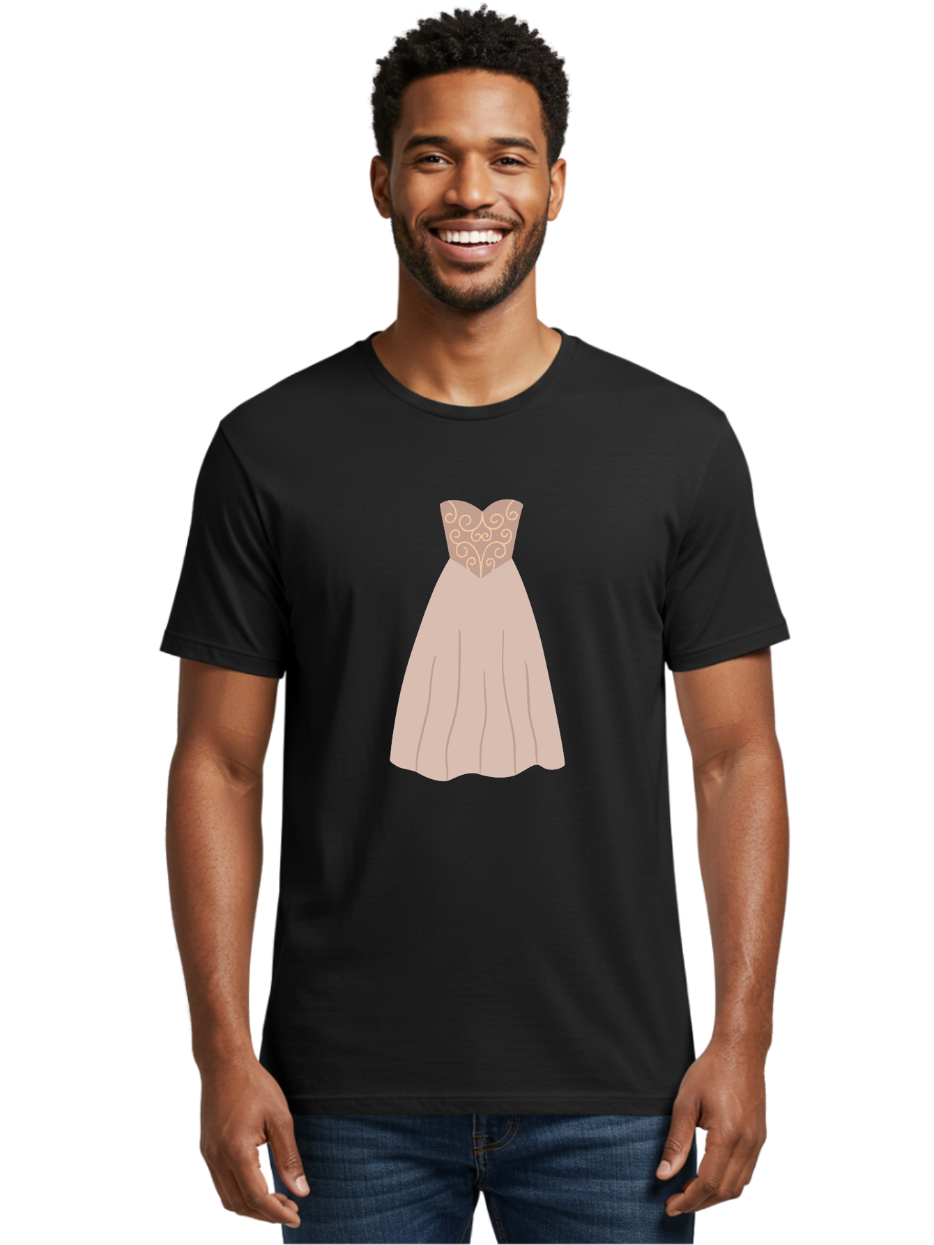 Prom-Dress Men'S Graphic Tee, 100% Cotton, Comfortable Casual Summer Wear, Machine Washable, Formal Evening Gown, Sweetheart Neckline, Strapless Dress, Flowing Skirt, Elegant Design, Beige Color, Vintage Style, Wedding Dress, Luxury Fashion, Aac087
