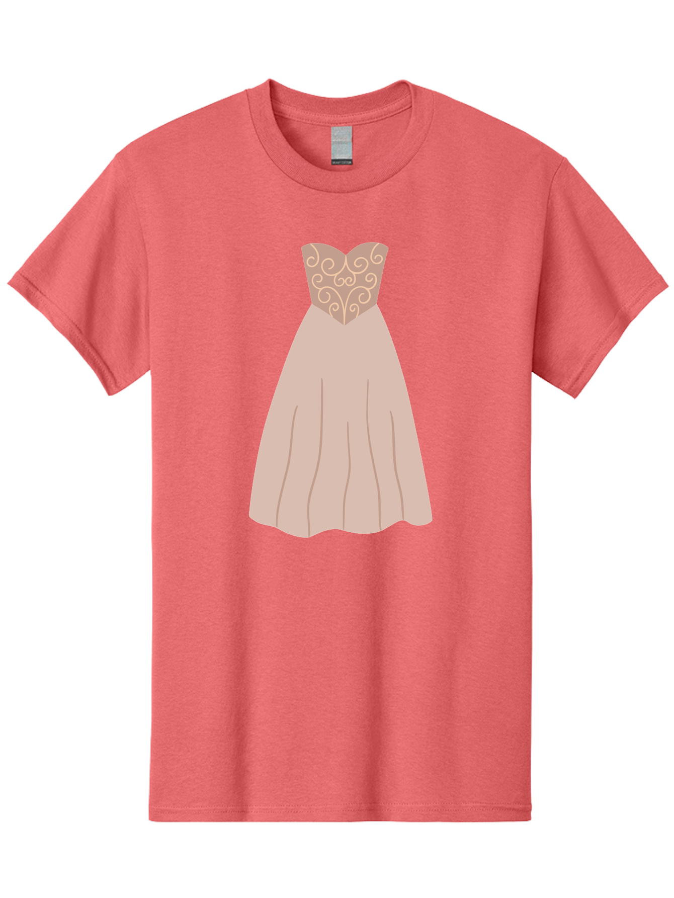 Prom-Dress Men'S Graphic Tee, 100% Cotton, Comfortable Casual Summer Wear, Machine Washable, Formal Evening Gown, Sweetheart Neckline, Strapless Dress, Flowing Skirt, Elegant Design, Beige Color, Vintage Style, Wedding Dress, Luxury Fashion, Aac087