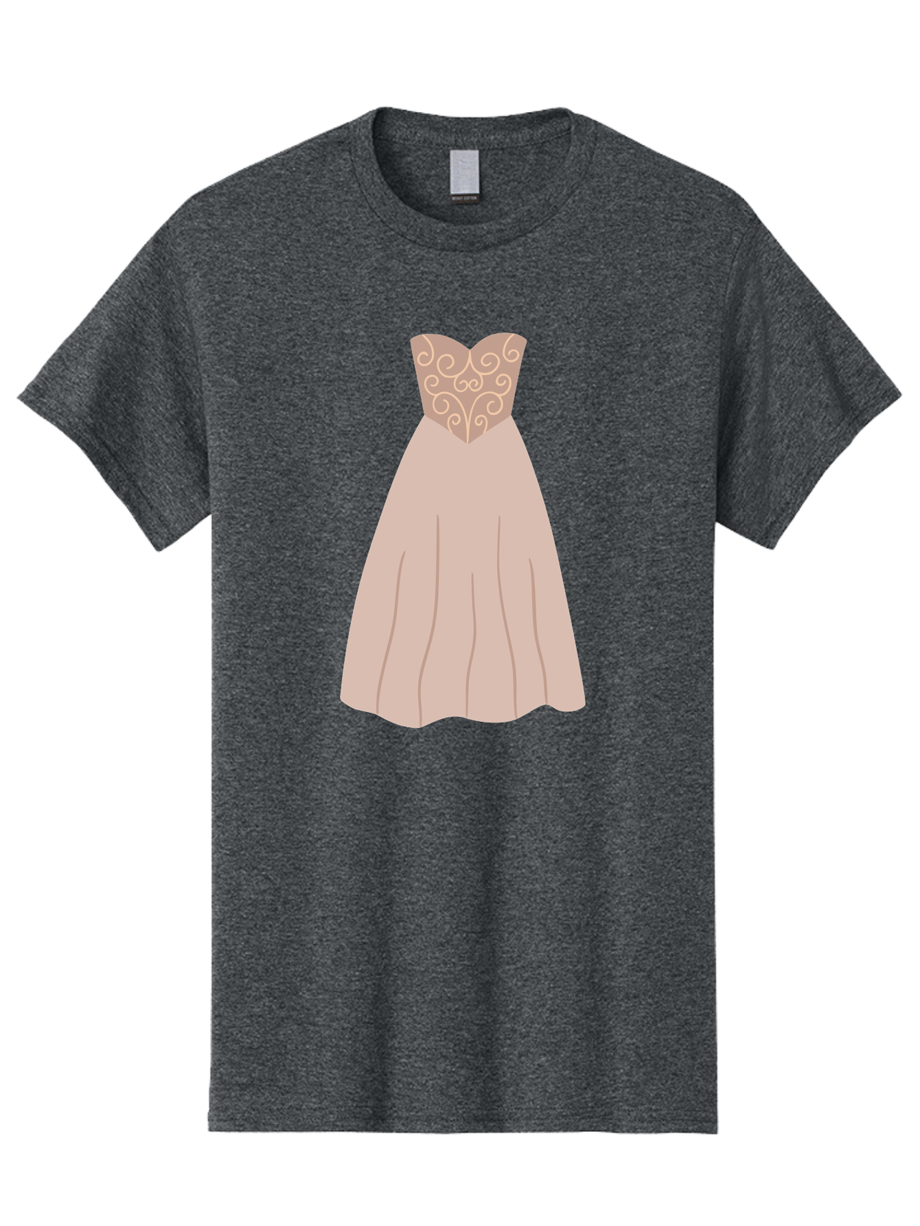 Prom-Dress Men'S Graphic Tee, 100% Cotton, Comfortable Casual Summer Wear, Machine Washable, Formal Evening Gown, Sweetheart Neckline, Strapless Dress, Flowing Skirt, Elegant Design, Beige Color, Vintage Style, Wedding Dress, Luxury Fashion, Aac087