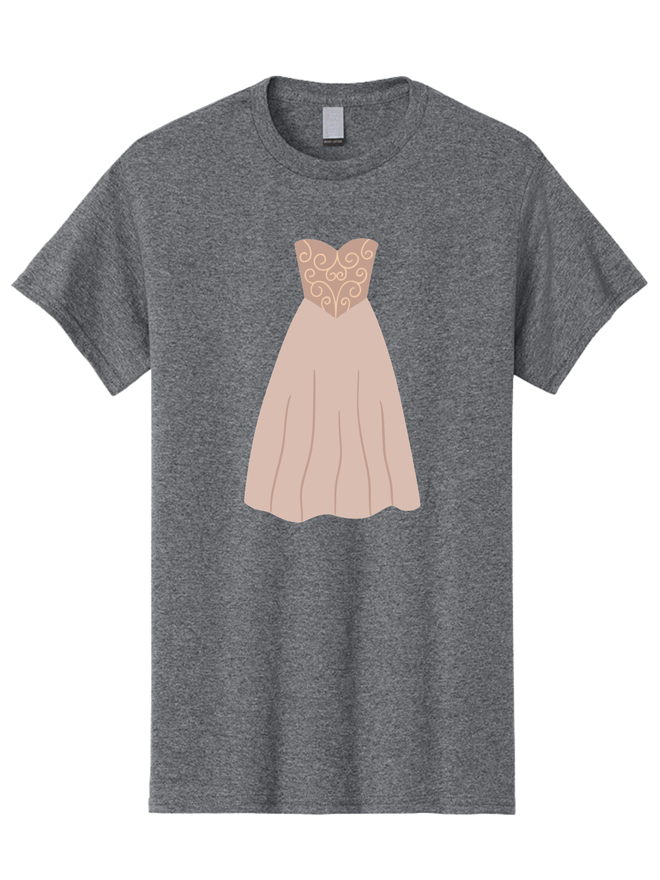 Prom-Dress Men'S Graphic Tee, 100% Cotton, Comfortable Casual Summer Wear, Machine Washable, Formal Evening Gown, Sweetheart Neckline, Strapless Dress, Flowing Skirt, Elegant Design, Beige Color, Vintage Style, Wedding Dress, Luxury Fashion, Aac087