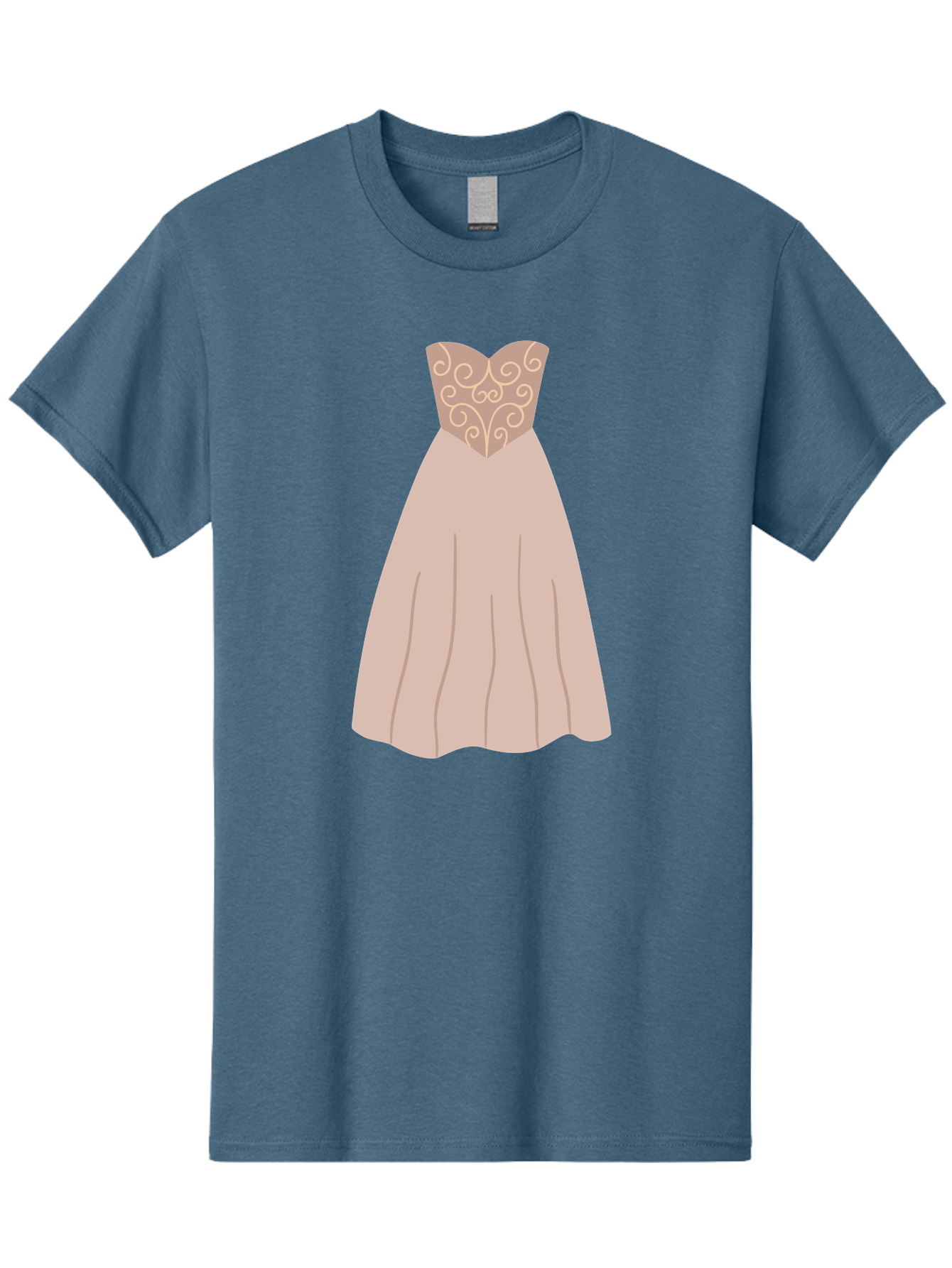 Prom-Dress Men'S Graphic Tee, 100% Cotton, Comfortable Casual Summer Wear, Machine Washable, Formal Evening Gown, Sweetheart Neckline, Strapless Dress, Flowing Skirt, Elegant Design, Beige Color, Vintage Style, Wedding Dress, Luxury Fashion, Aac087