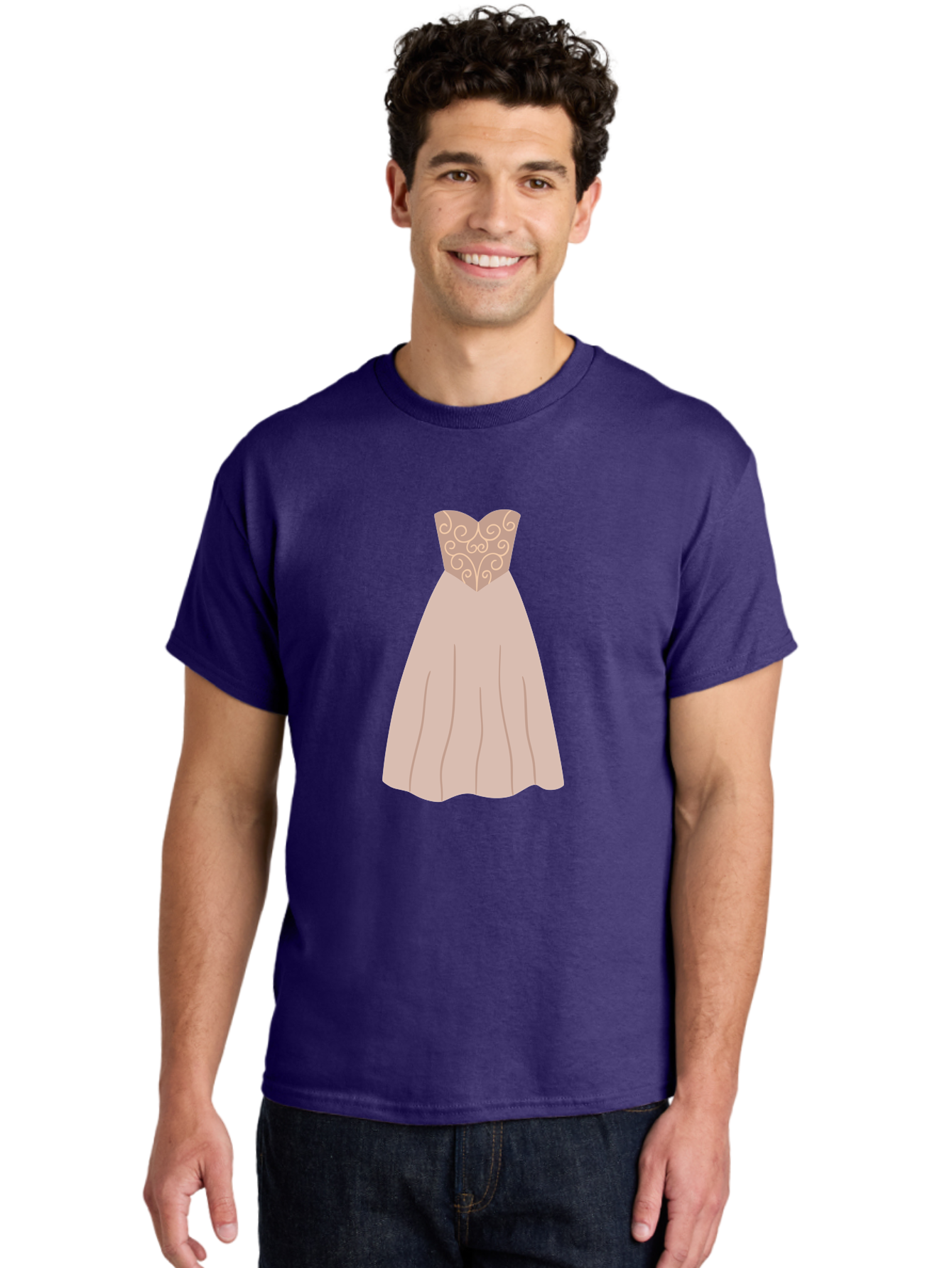 Prom-Dress Men'S Graphic Tee, 100% Cotton, Comfortable Casual Summer Wear, Machine Washable, Formal Evening Gown, Sweetheart Neckline, Strapless Dress, Flowing Skirt, Elegant Design, Beige Color, Vintage Style, Wedding Dress, Luxury Fashion, Aac087