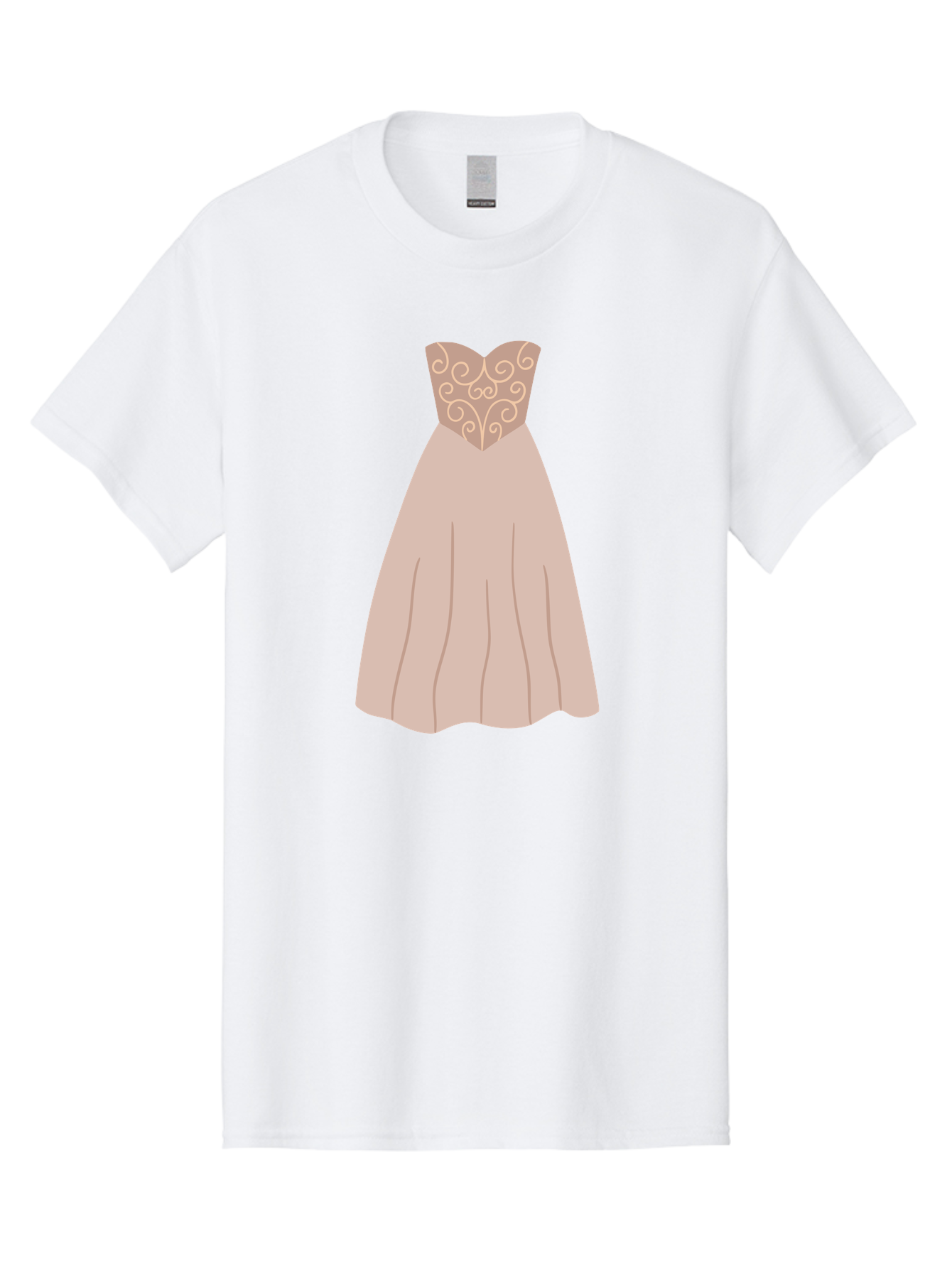 Prom-Dress Men'S Graphic Tee, 100% Cotton, Comfortable Casual Summer Wear, Machine Washable, Formal Evening Gown, Sweetheart Neckline, Strapless Dress, Flowing Skirt, Elegant Design, Beige Color, Vintage Style, Wedding Dress, Luxury Fashion, Aac087