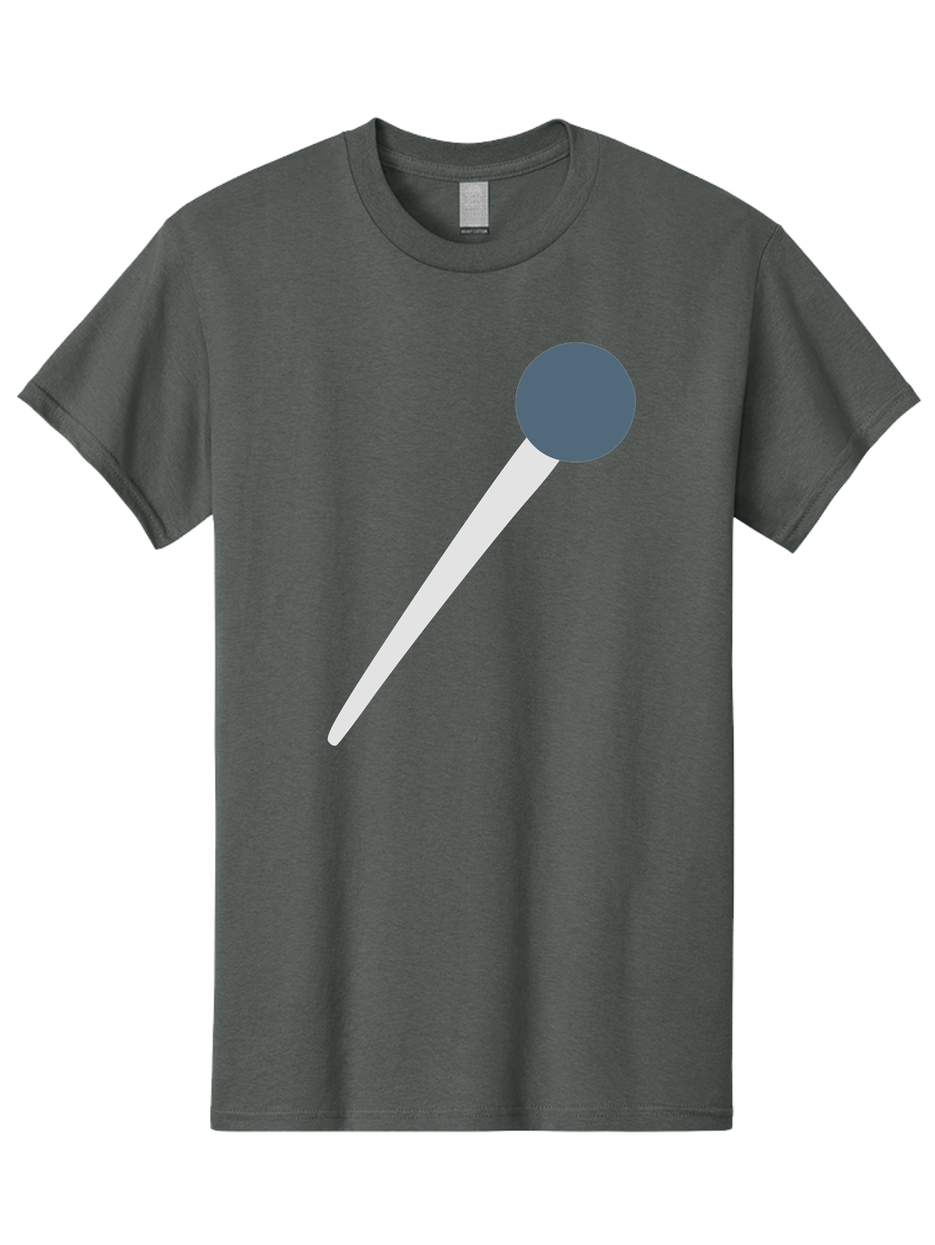 Push-Pin Men'S Graphic Tee, 100% Cotton, Comfortable Casual Summer Wear, Machine Washable, Push Pin, Office Supply, Gray Head, White Shaft, Graphic Icon, Minimalist Design, Simple Illustration Aac090