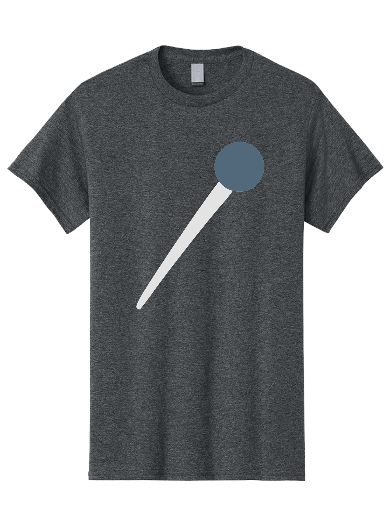 Push-Pin Men'S Graphic Tee, 100% Cotton, Comfortable Casual Summer Wear, Machine Washable, Push Pin, Office Supply, Gray Head, White Shaft, Graphic Icon, Minimalist Design, Simple Illustration Aac090