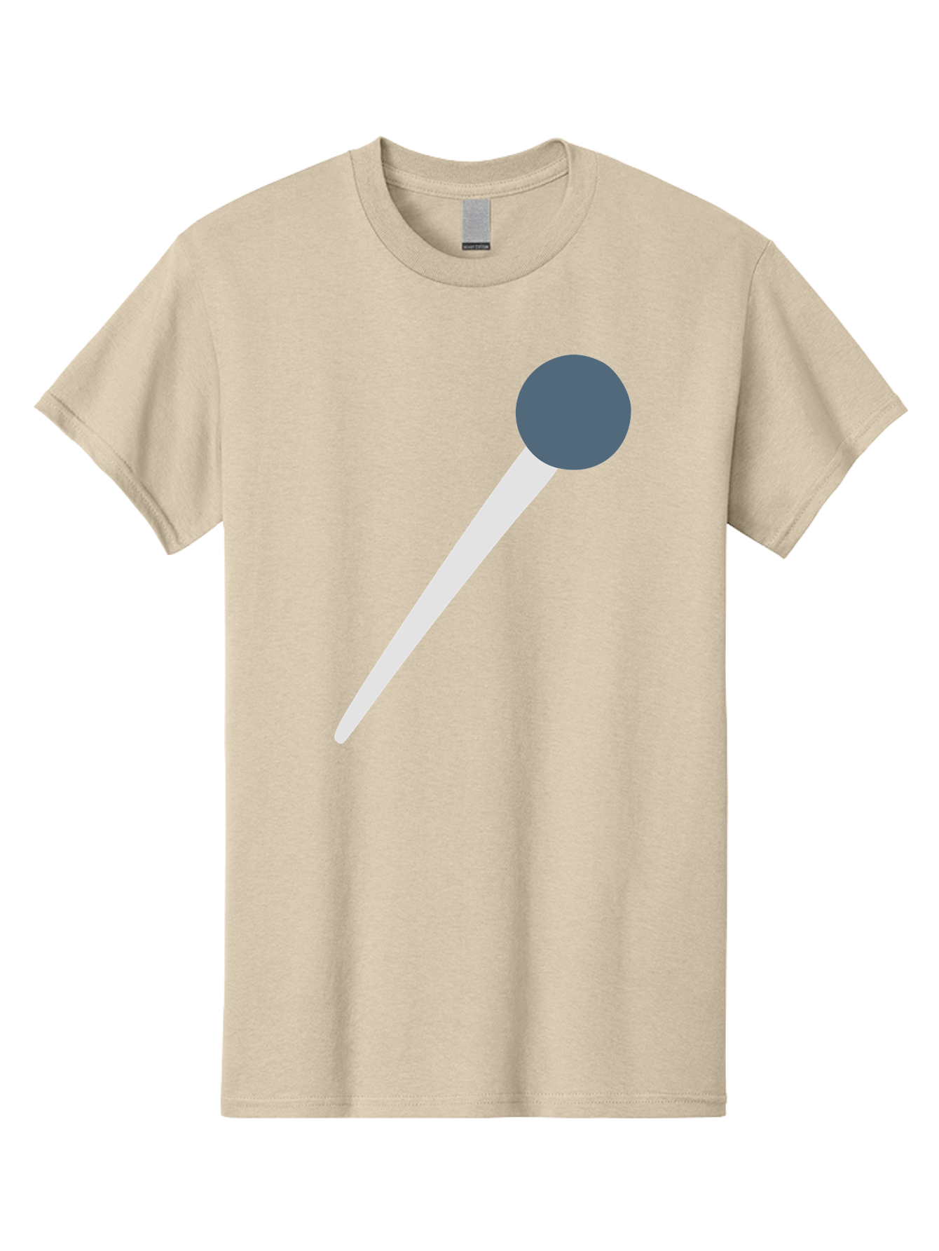 Push-Pin Men'S Graphic Tee, 100% Cotton, Comfortable Casual Summer Wear, Machine Washable, Push Pin, Office Supply, Gray Head, White Shaft, Graphic Icon, Minimalist Design, Simple Illustration Aac090