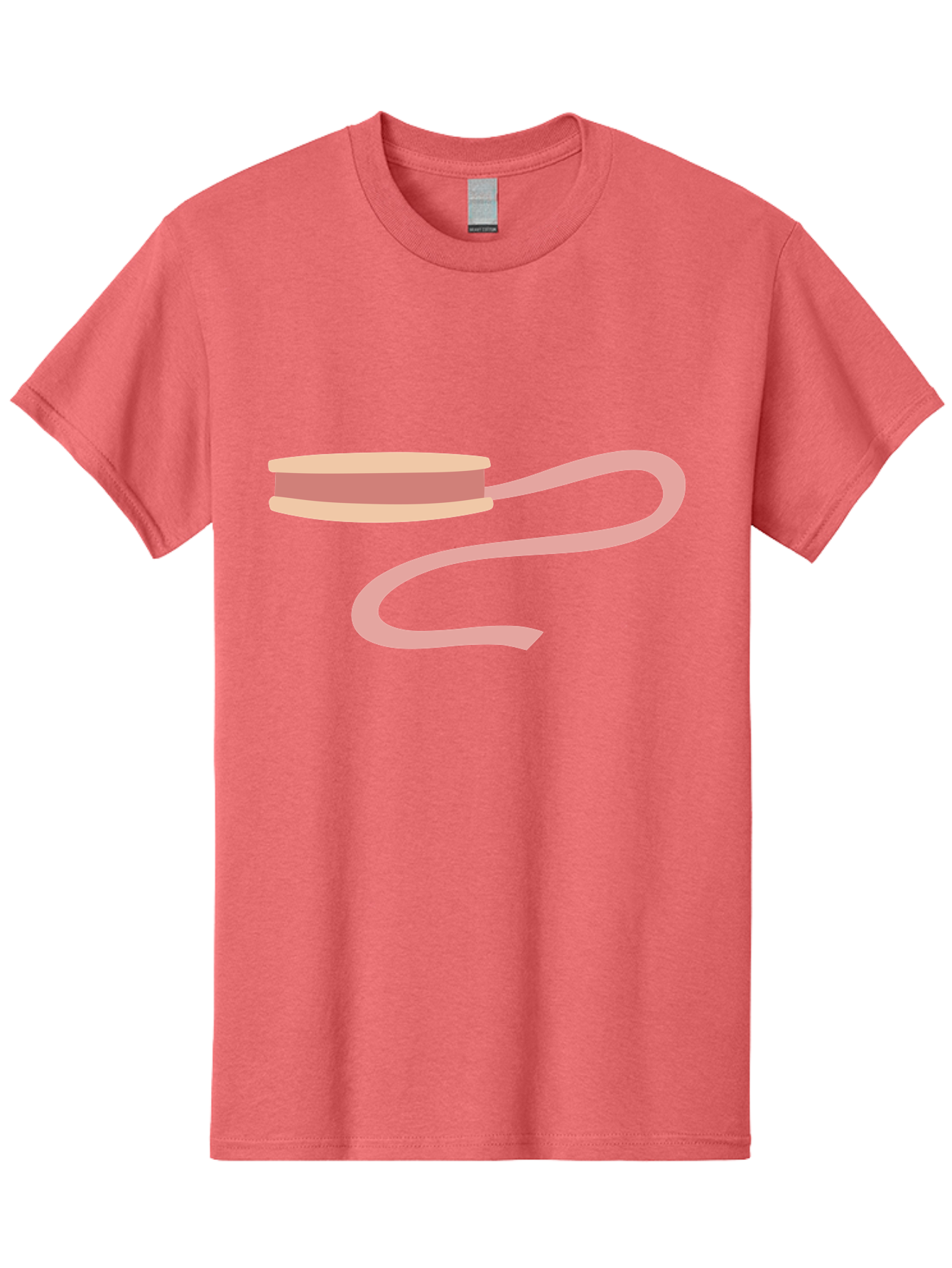 Ribbon-Spool Men'S Graphic Tee, 100% Cotton, Comfortable Casual Summer Wear, Machine Washable, Pink Ribbon, Spool Of Ribbon, Crafting Supplies, Sewing Accessories, Decorative Tape, Gift Wrapping, Pastel Colors Aac091