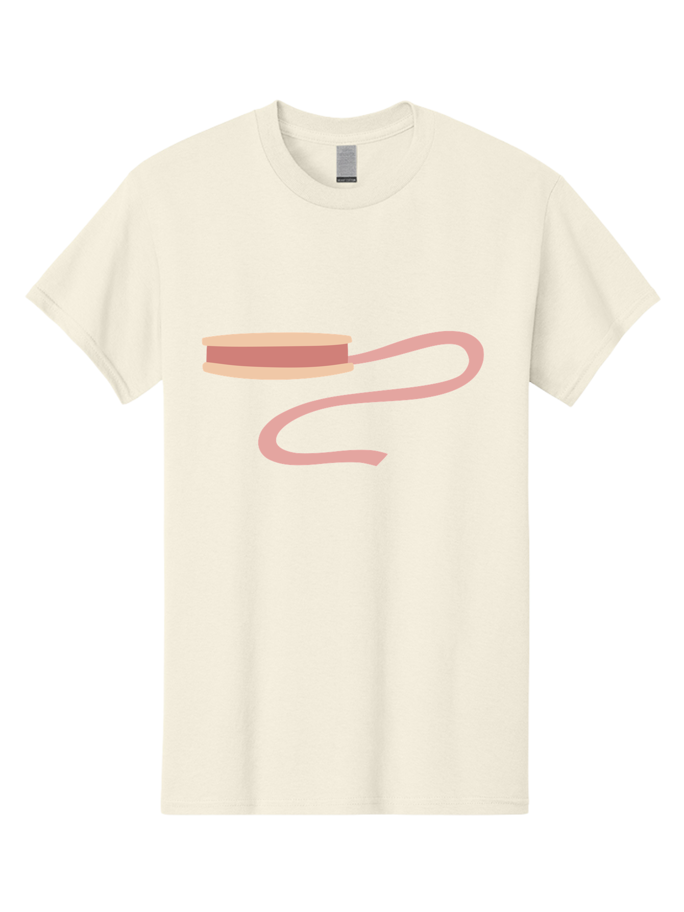 Ribbon-Spool Men'S Graphic Tee, 100% Cotton, Comfortable Casual Summer Wear, Machine Washable, Pink Ribbon, Spool Of Ribbon, Crafting Supplies, Sewing Accessories, Decorative Tape, Gift Wrapping, Pastel Colors Aac091