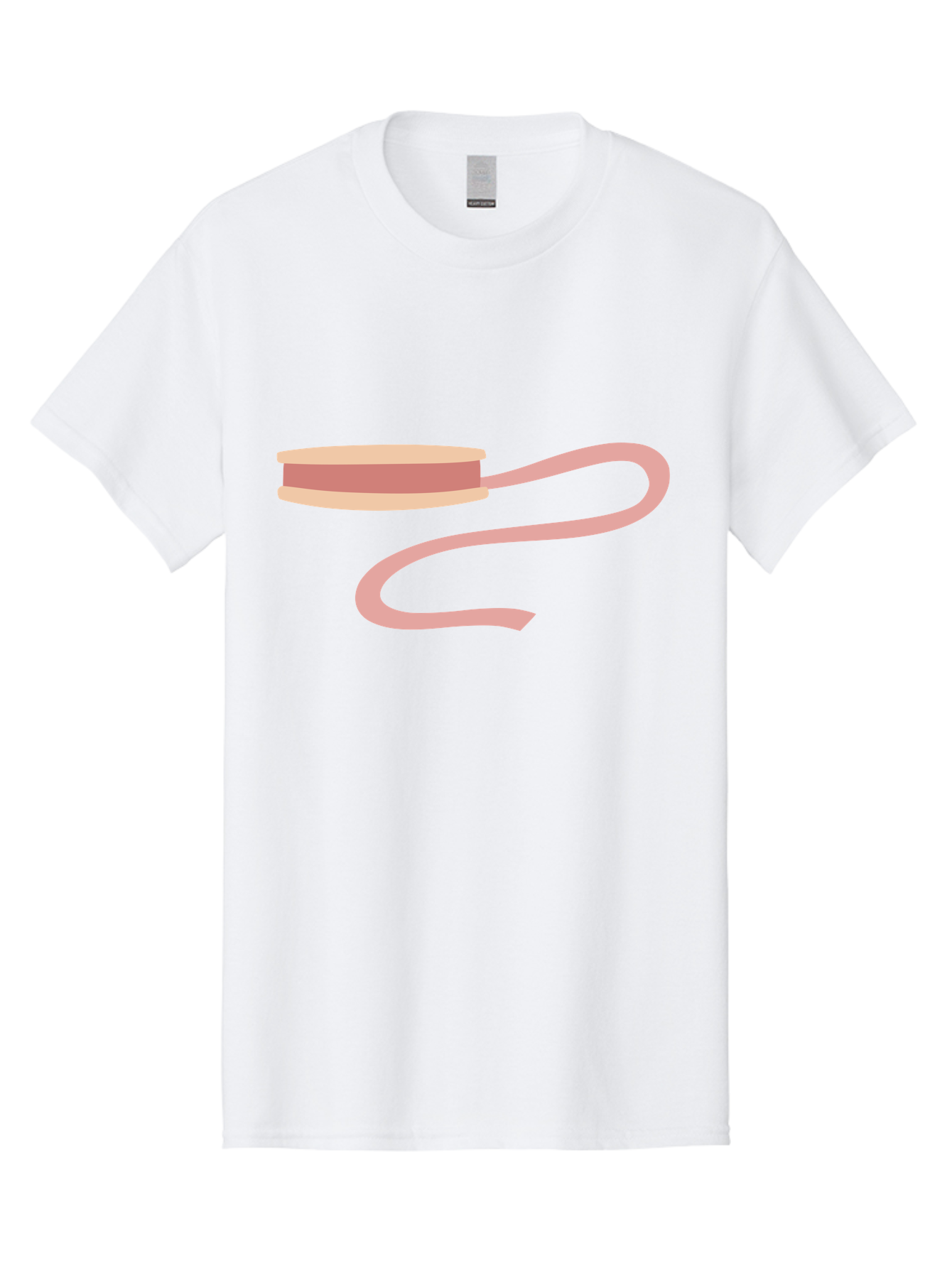 Ribbon-Spool Men'S Graphic Tee, 100% Cotton, Comfortable Casual Summer Wear, Machine Washable, Pink Ribbon, Spool Of Ribbon, Crafting Supplies, Sewing Accessories, Decorative Tape, Gift Wrapping, Pastel Colors Aac091