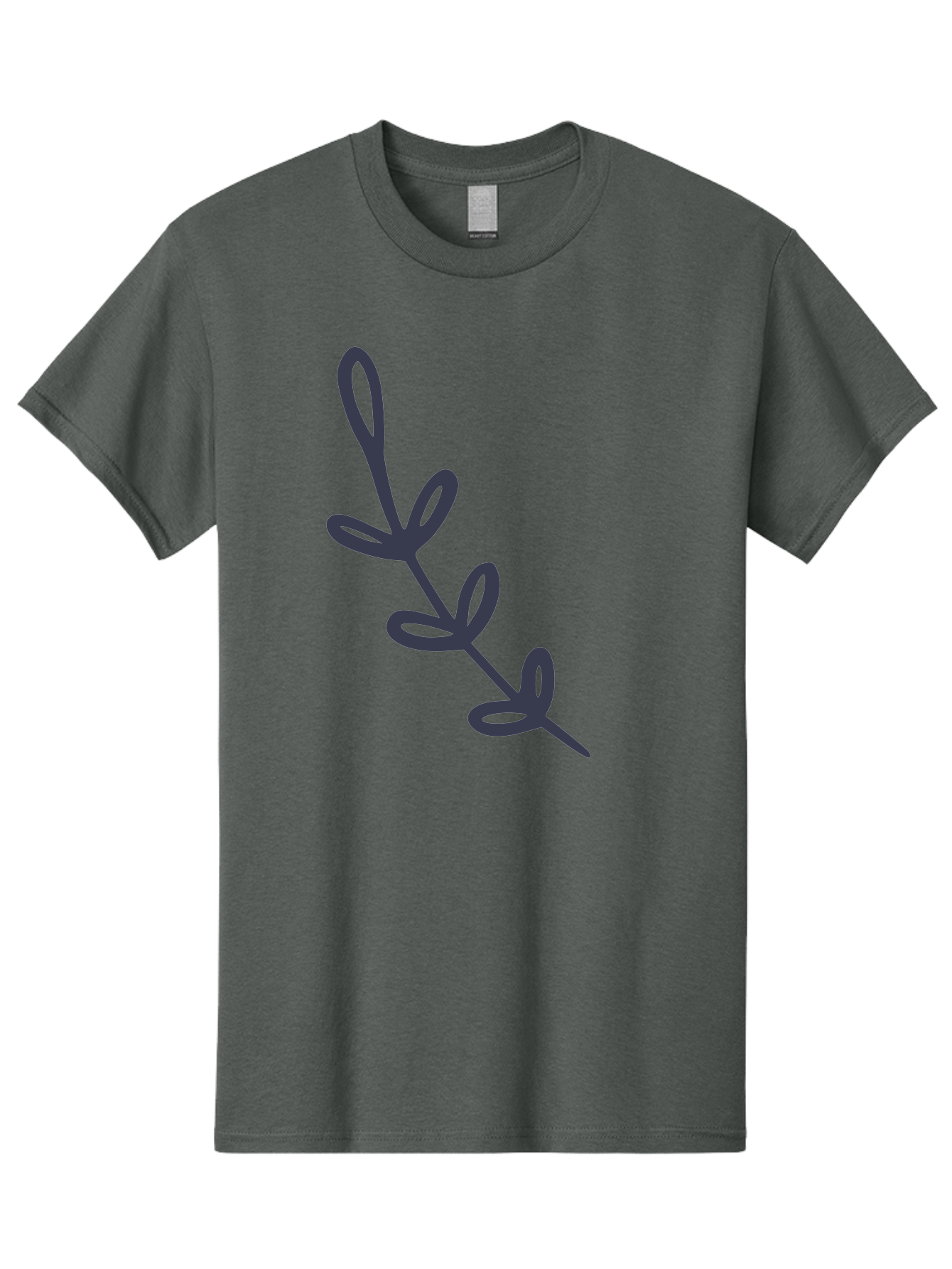 Rosemary Men'S Graphic Tee, 100% Cotton, Comfortable Casual Summer Wear, Machine Washable, Rosemary Herb, Sprig Of Rosemary, Dark Gray Illustration, Simple Design, Minimalist Art, Herb Icon, Kitchen Decor, Cooking Inspiration, Culinary Symbol Aac092
