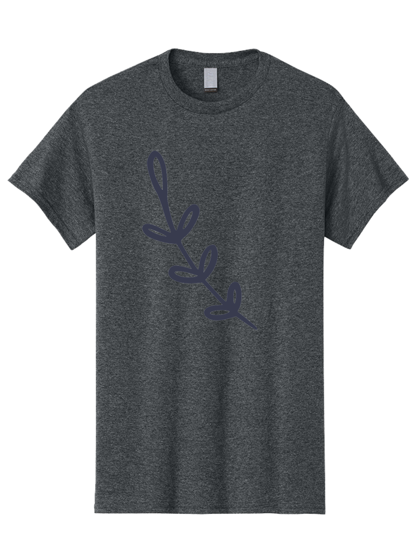 Rosemary Men'S Graphic Tee, 100% Cotton, Comfortable Casual Summer Wear, Machine Washable, Rosemary Herb, Sprig Of Rosemary, Dark Gray Illustration, Simple Design, Minimalist Art, Herb Icon, Kitchen Decor, Cooking Inspiration, Culinary Symbol Aac092