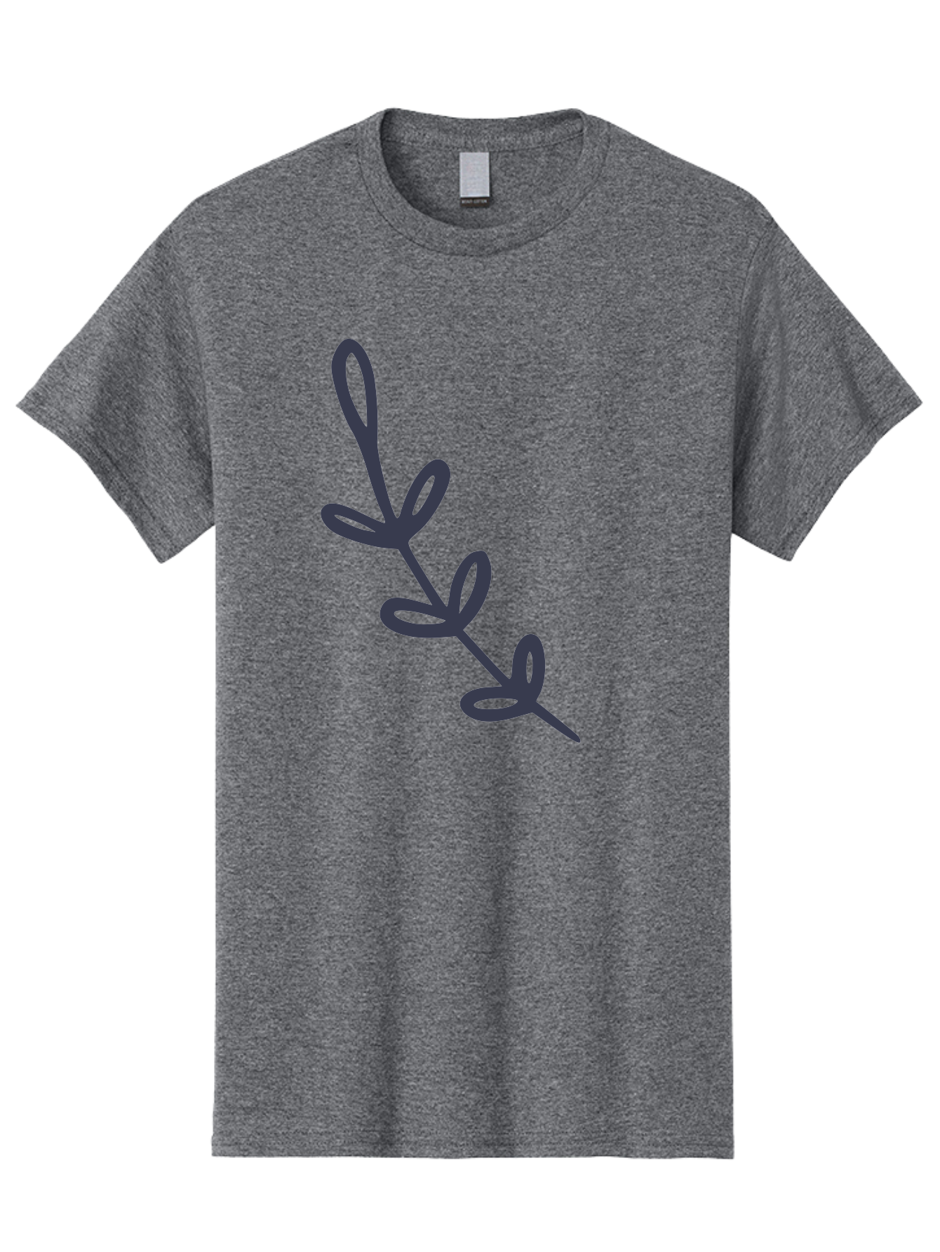 Rosemary Men'S Graphic Tee, 100% Cotton, Comfortable Casual Summer Wear, Machine Washable, Rosemary Herb, Sprig Of Rosemary, Dark Gray Illustration, Simple Design, Minimalist Art, Herb Icon, Kitchen Decor, Cooking Inspiration, Culinary Symbol Aac092