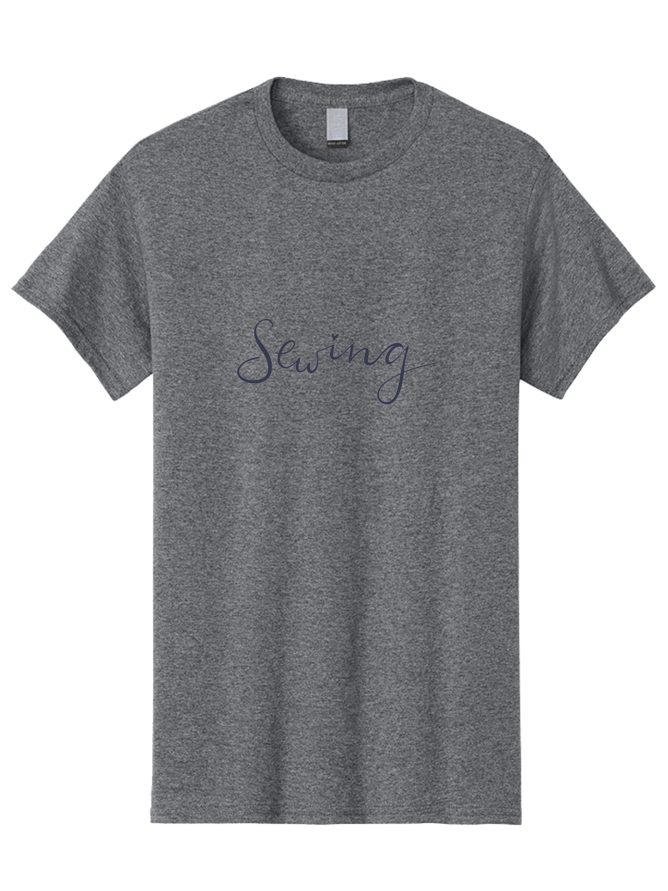 Sewing-1 Men'S Graphic Tee, 100% Cotton, Comfortable Casual Summer Wear, Machine Washable, Sewing, Cursive Text, Handmade Crafts, Diy Projects, Needle And Thread, Creative Hobbies Aac096