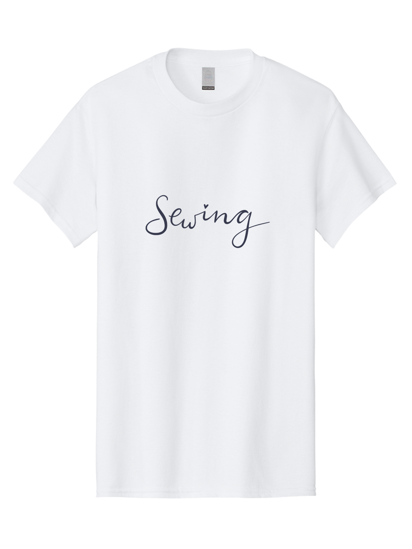 Sewing-1 Men'S Graphic Tee, 100% Cotton, Comfortable Casual Summer Wear, Machine Washable, Sewing, Cursive Text, Handmade Crafts, Diy Projects, Needle And Thread, Creative Hobbies Aac096