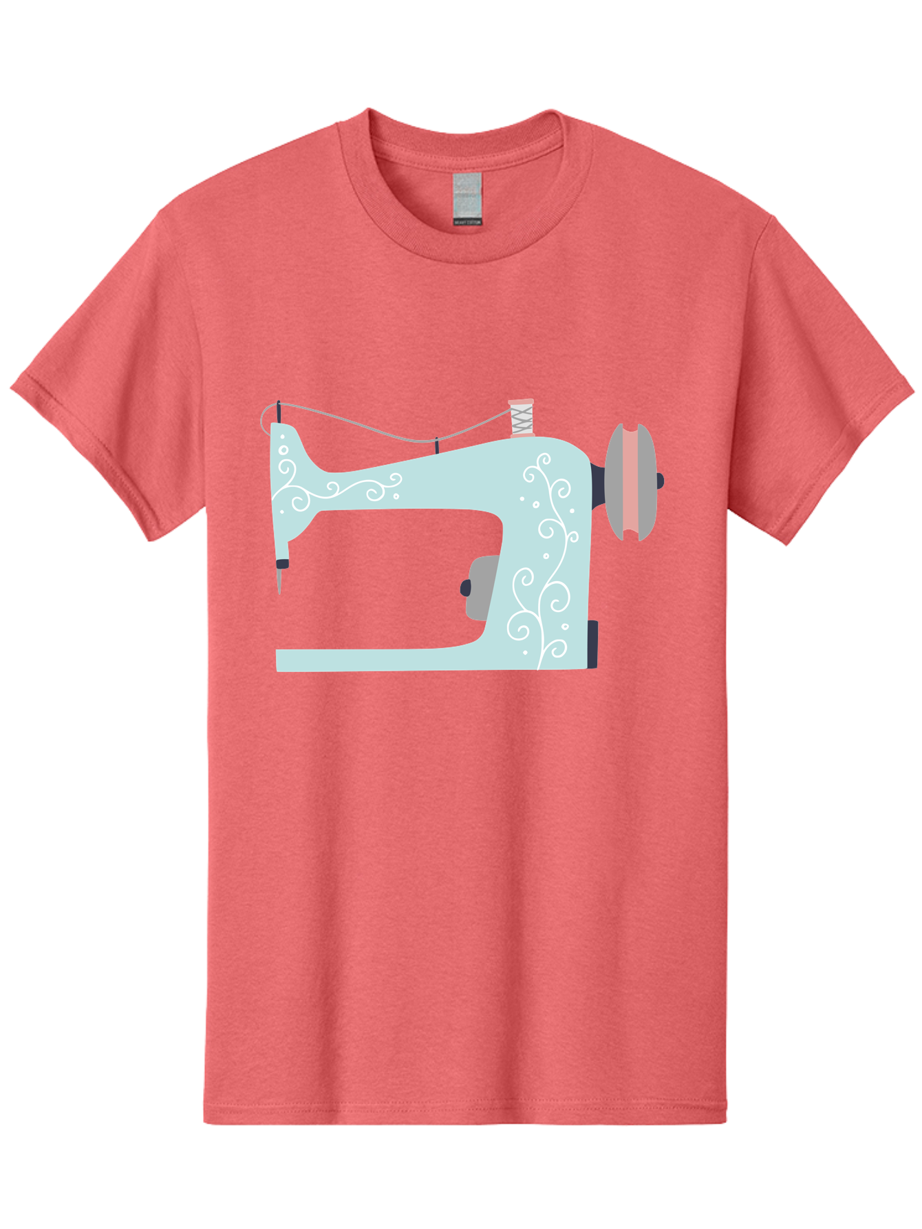 Sewing-Machine-2 Men'S Graphic Tee, 100% Cotton, Comfortable Casual Summer Wear, Machine Washable, Sewing Machine, Vintage Style, Floral Patterns, Pastel Colors, Sewing Equipment, Tailoring, Fashion Design, Textile Art, Embroidery Aac101