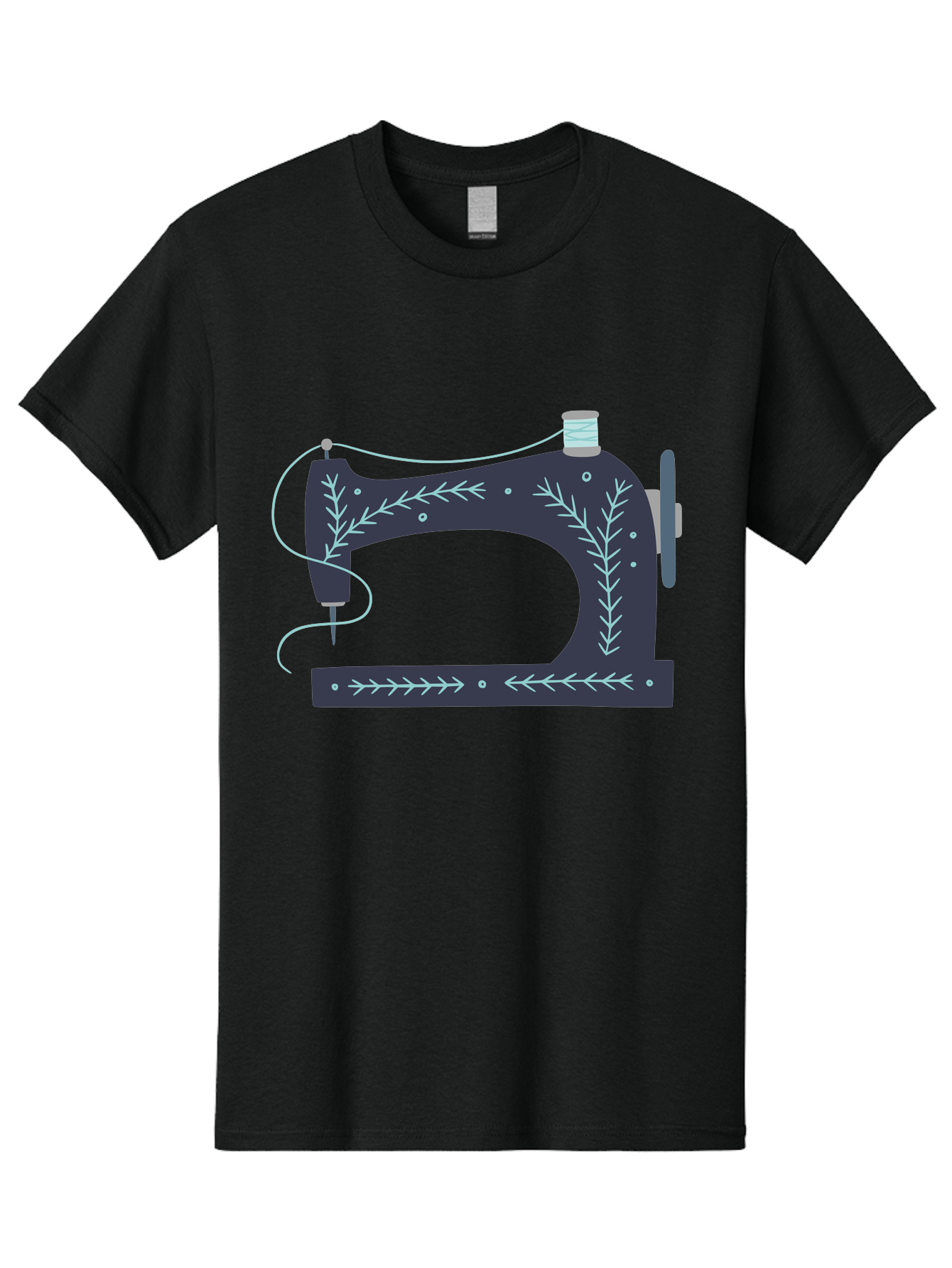 Sewing-Machine-3 Men'S Graphic Tee, 100% Cotton, Comfortable Casual Summer Wear, Machine Washable, Vintage Sewing Machine, Floral Designs, Sewing Decor, Needle And Thread, Textile Art, Creative Inspiration, Diy Fashion, Handmade Crafts Aac102