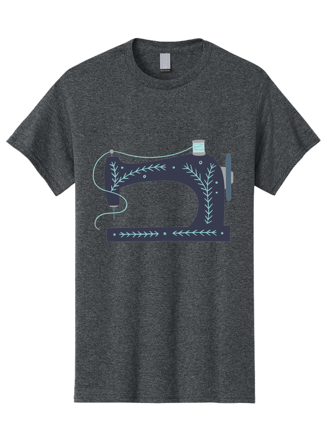 Sewing-Machine-3 Men'S Graphic Tee, 100% Cotton, Comfortable Casual Summer Wear, Machine Washable, Vintage Sewing Machine, Floral Designs, Sewing Decor, Needle And Thread, Textile Art, Creative Inspiration, Diy Fashion, Handmade Crafts Aac102