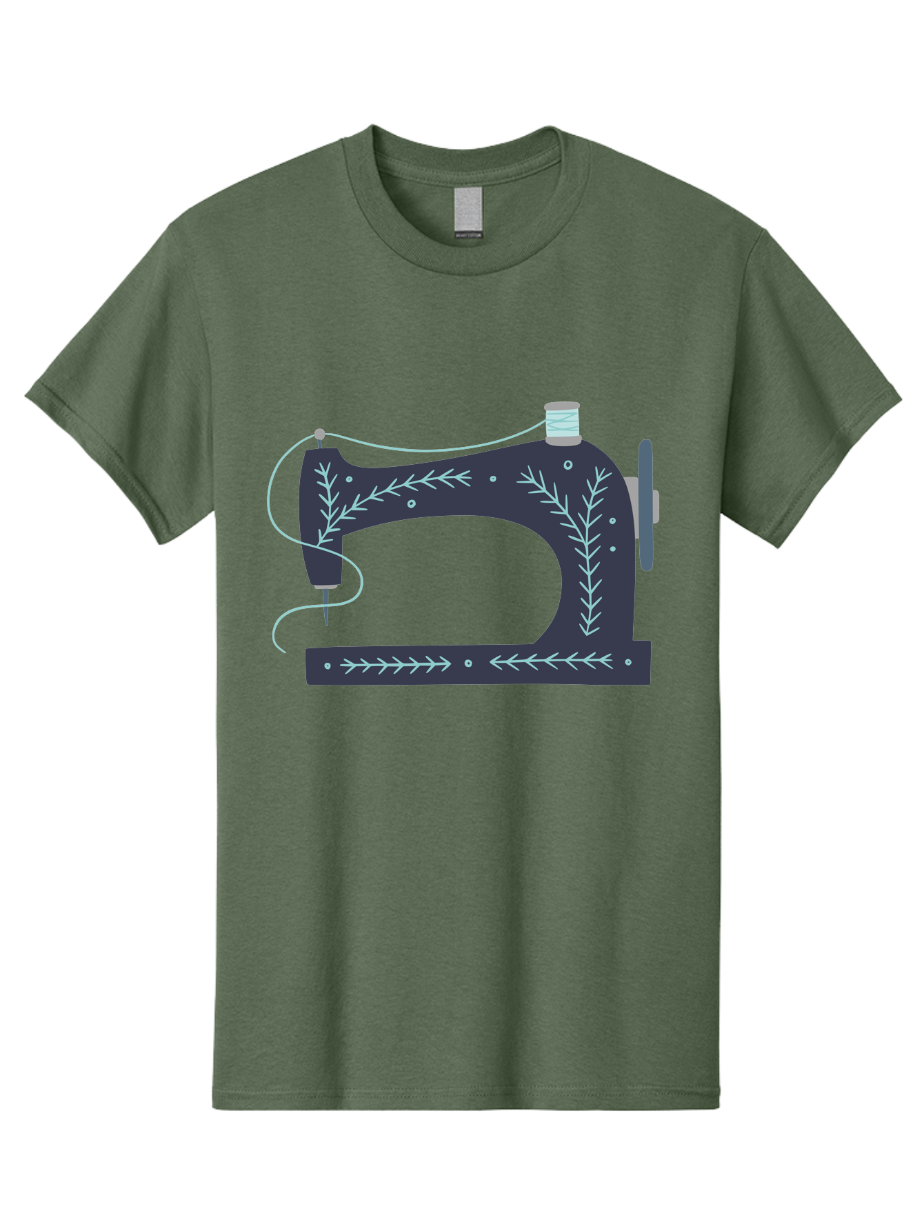 Sewing-Machine-3 Men'S Graphic Tee, 100% Cotton, Comfortable Casual Summer Wear, Machine Washable, Vintage Sewing Machine, Floral Designs, Sewing Decor, Needle And Thread, Textile Art, Creative Inspiration, Diy Fashion, Handmade Crafts Aac102