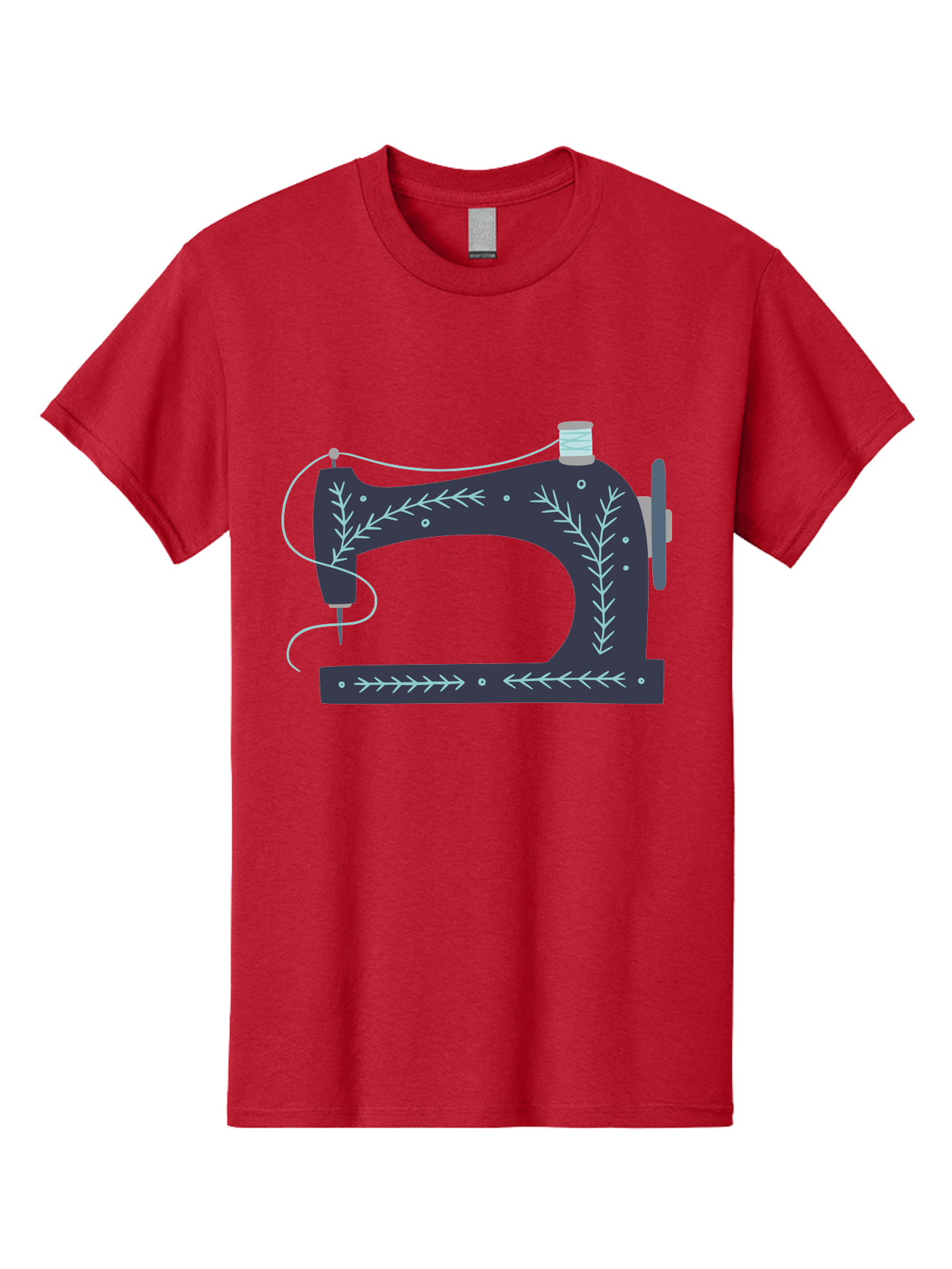 Sewing-Machine-3 Men'S Graphic Tee, 100% Cotton, Comfortable Casual Summer Wear, Machine Washable, Vintage Sewing Machine, Floral Designs, Sewing Decor, Needle And Thread, Textile Art, Creative Inspiration, Diy Fashion, Handmade Crafts Aac102