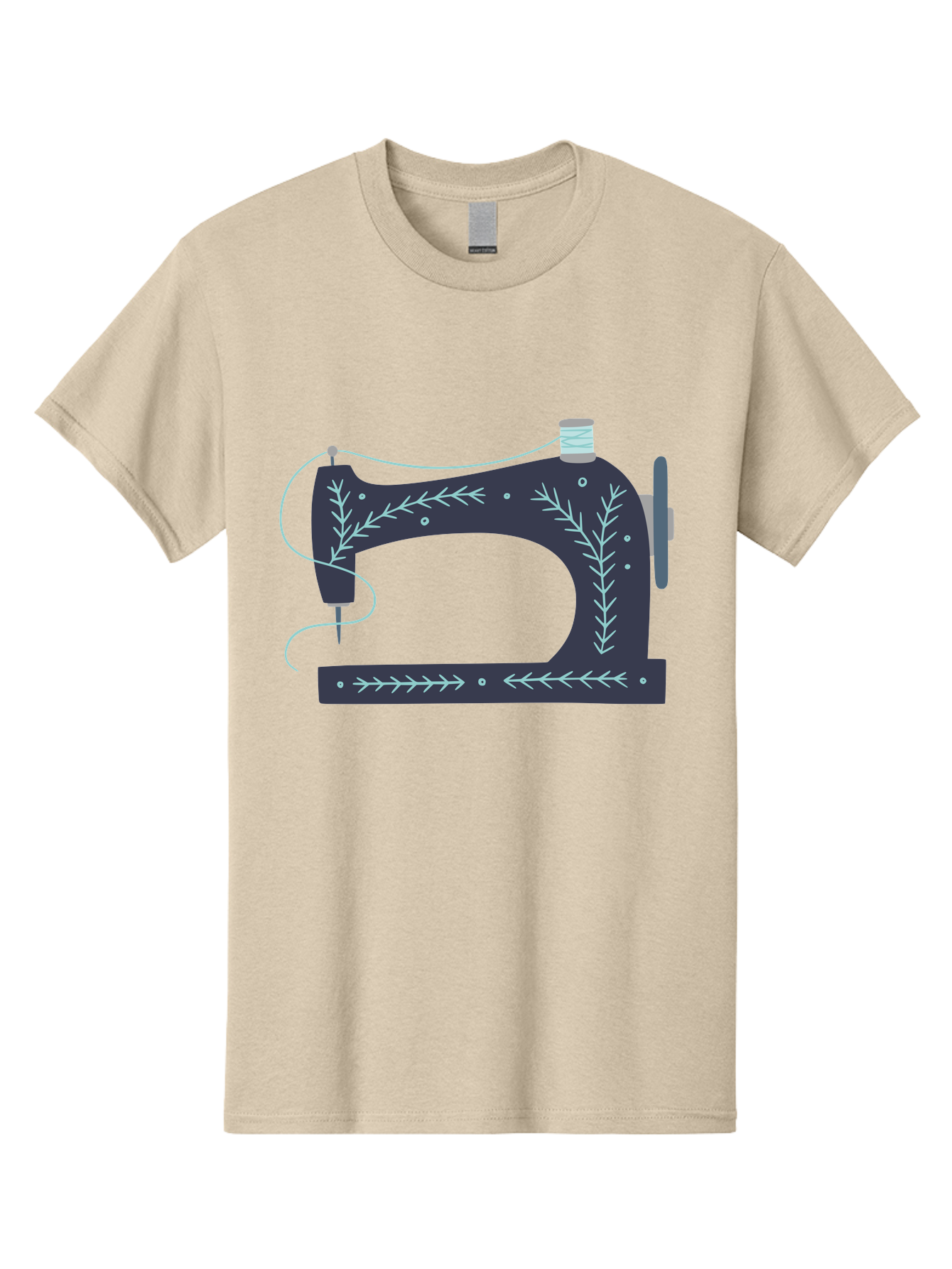 Sewing-Machine-3 Men'S Graphic Tee, 100% Cotton, Comfortable Casual Summer Wear, Machine Washable, Vintage Sewing Machine, Floral Designs, Sewing Decor, Needle And Thread, Textile Art, Creative Inspiration, Diy Fashion, Handmade Crafts Aac102