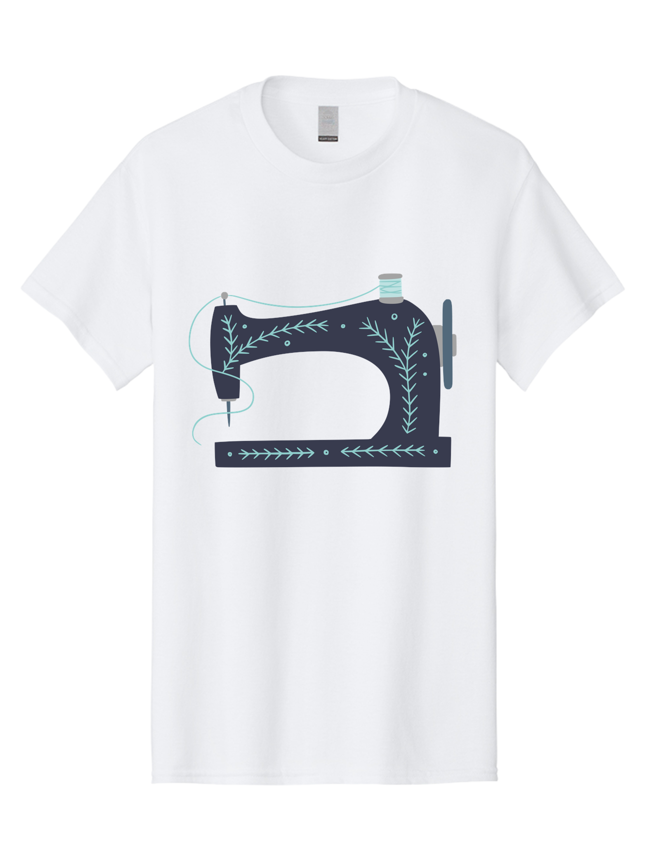Sewing-Machine-3 Men'S Graphic Tee, 100% Cotton, Comfortable Casual Summer Wear, Machine Washable, Vintage Sewing Machine, Floral Designs, Sewing Decor, Needle And Thread, Textile Art, Creative Inspiration, Diy Fashion, Handmade Crafts Aac102