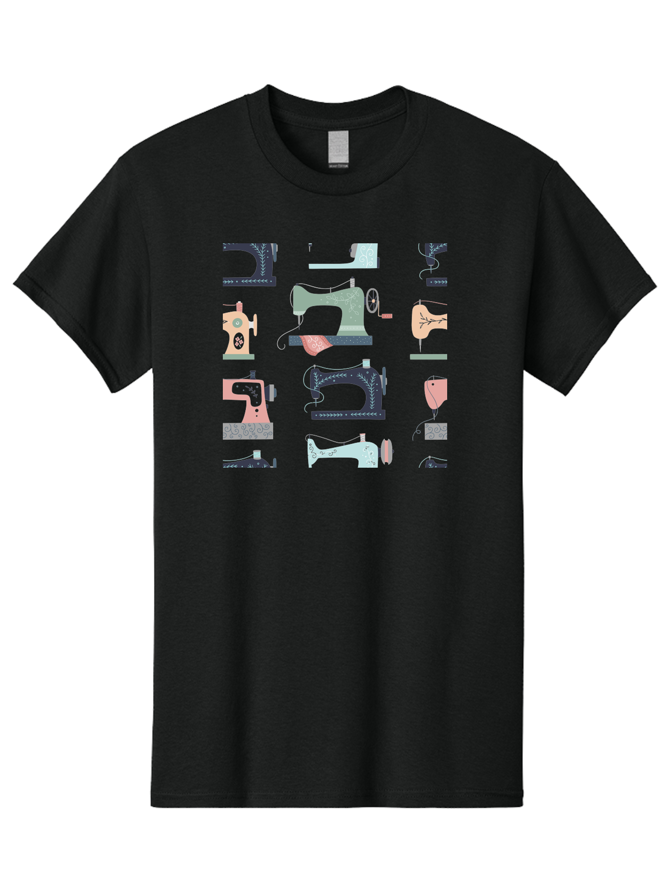 Sewing-Machines Men'S Graphic Tee, 100% Cotton, Comfortable Casual Summer Wear, Machine Washable, Sewing Machines, Vintage Style, Pastel Colors, Floral Patterns, Fashion Design, Handmade, Crafting, Tailor, Sewing Supplies, Thread, Needle Aac107