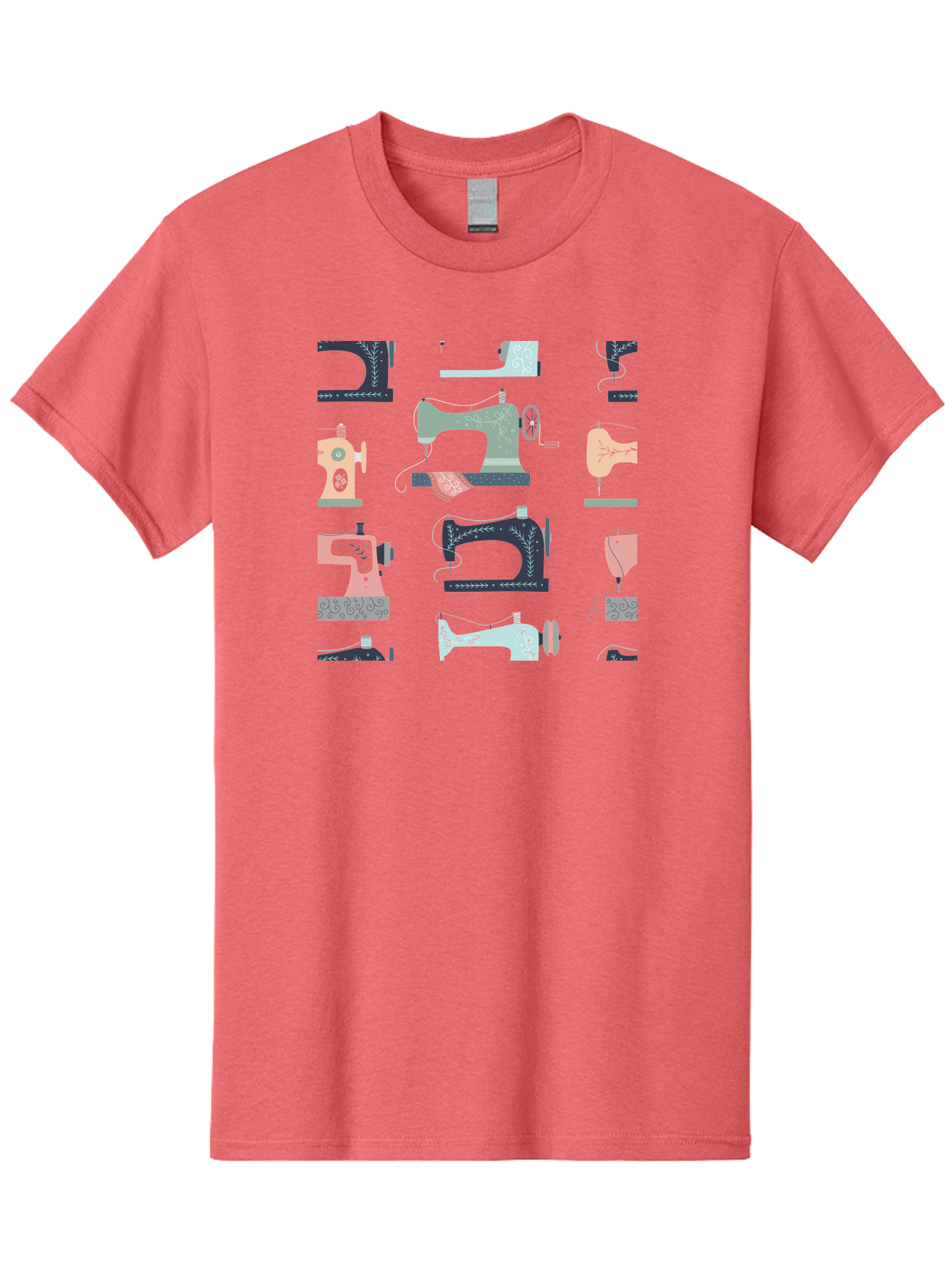 Sewing-Machines Men'S Graphic Tee, 100% Cotton, Comfortable Casual Summer Wear, Machine Washable, Sewing Machines, Vintage Style, Pastel Colors, Floral Patterns, Fashion Design, Handmade, Crafting, Tailor, Sewing Supplies, Thread, Needle Aac107