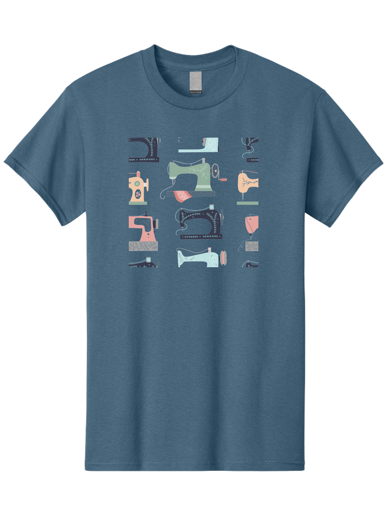 Sewing-Machines Men'S Graphic Tee, 100% Cotton, Comfortable Casual Summer Wear, Machine Washable, Sewing Machines, Vintage Style, Pastel Colors, Floral Patterns, Fashion Design, Handmade, Crafting, Tailor, Sewing Supplies, Thread, Needle Aac107