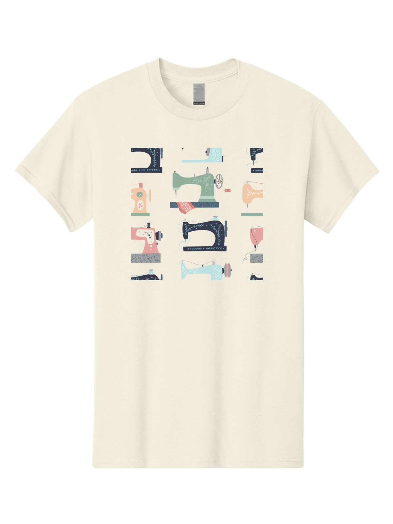 Sewing-Machines Men'S Graphic Tee, 100% Cotton, Comfortable Casual Summer Wear, Machine Washable, Sewing Machines, Vintage Style, Pastel Colors, Floral Patterns, Fashion Design, Handmade, Crafting, Tailor, Sewing Supplies, Thread, Needle Aac107