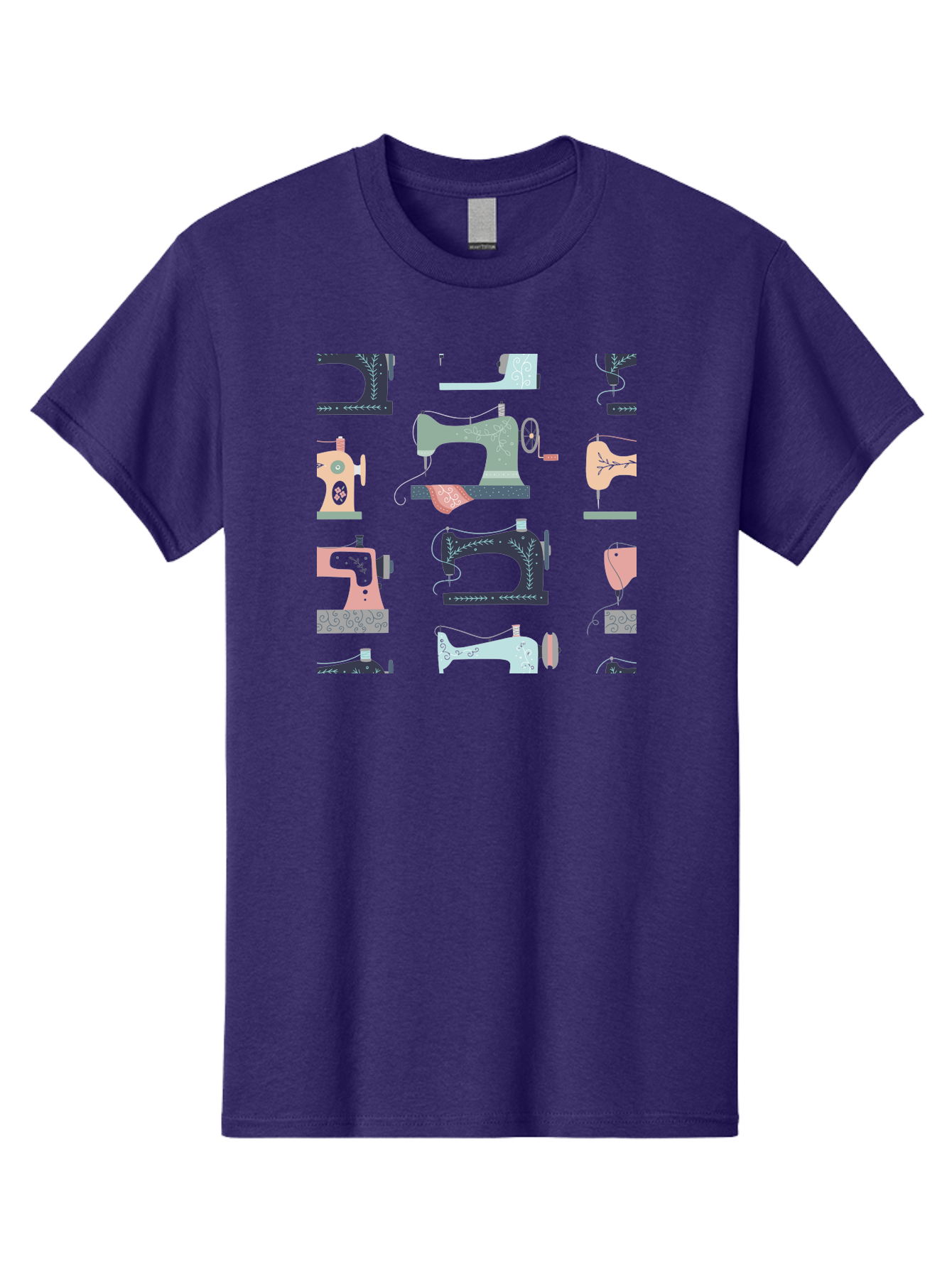Sewing-Machines Men'S Graphic Tee, 100% Cotton, Comfortable Casual Summer Wear, Machine Washable, Sewing Machines, Vintage Style, Pastel Colors, Floral Patterns, Fashion Design, Handmade, Crafting, Tailor, Sewing Supplies, Thread, Needle Aac107