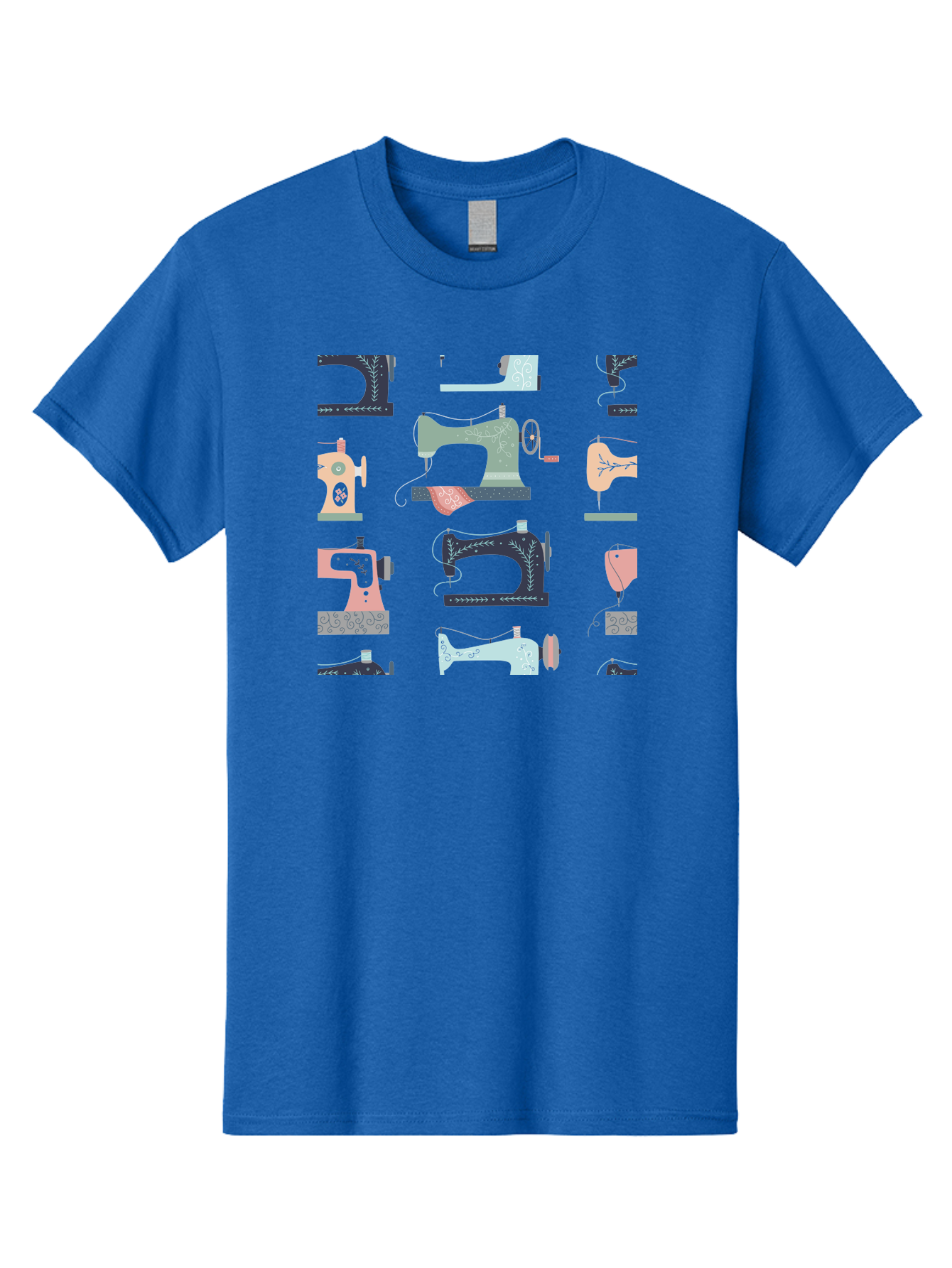 Sewing-Machines Men'S Graphic Tee, 100% Cotton, Comfortable Casual Summer Wear, Machine Washable, Sewing Machines, Vintage Style, Pastel Colors, Floral Patterns, Fashion Design, Handmade, Crafting, Tailor, Sewing Supplies, Thread, Needle Aac107