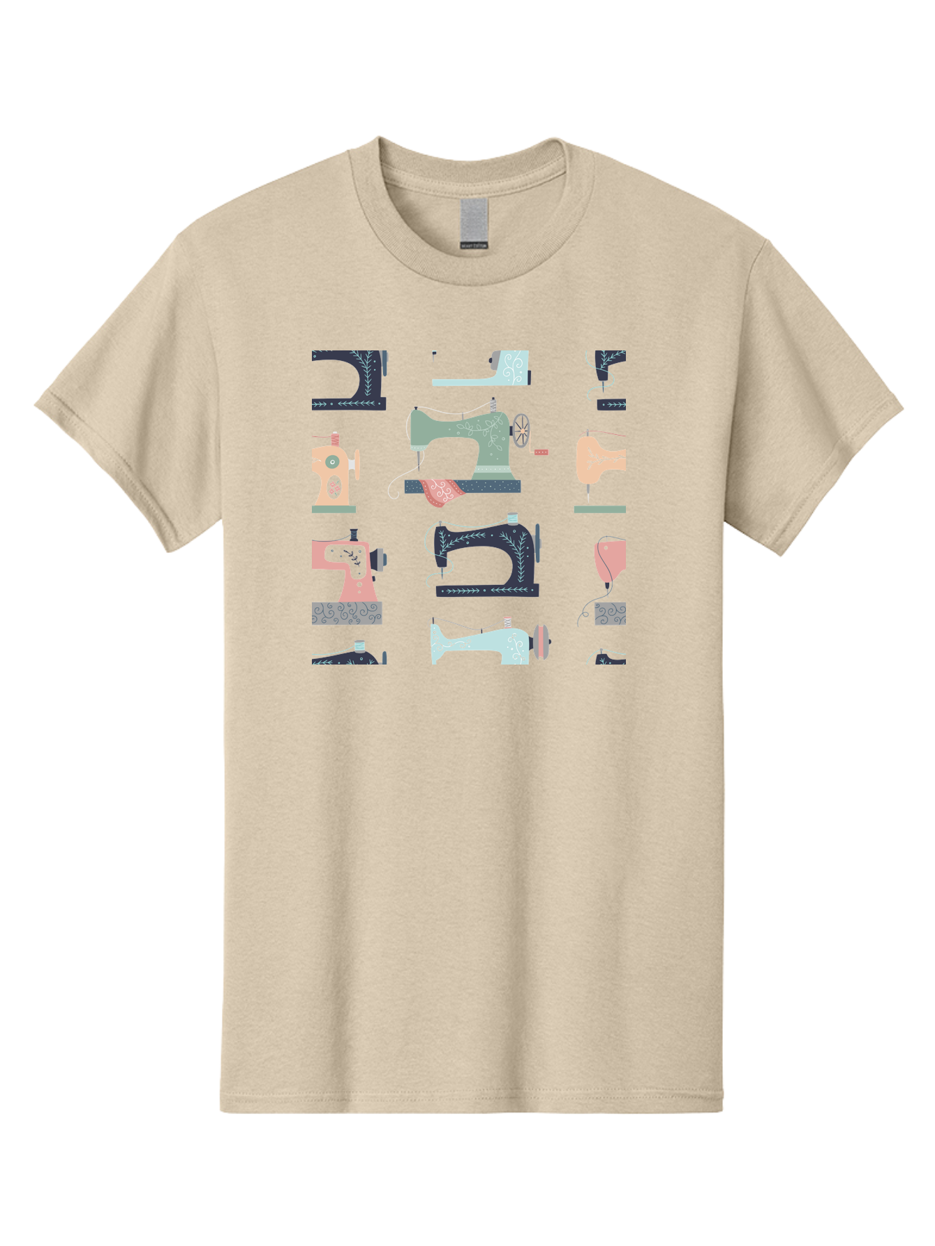 Sewing-Machines Men'S Graphic Tee, 100% Cotton, Comfortable Casual Summer Wear, Machine Washable, Sewing Machines, Vintage Style, Pastel Colors, Floral Patterns, Fashion Design, Handmade, Crafting, Tailor, Sewing Supplies, Thread, Needle Aac107