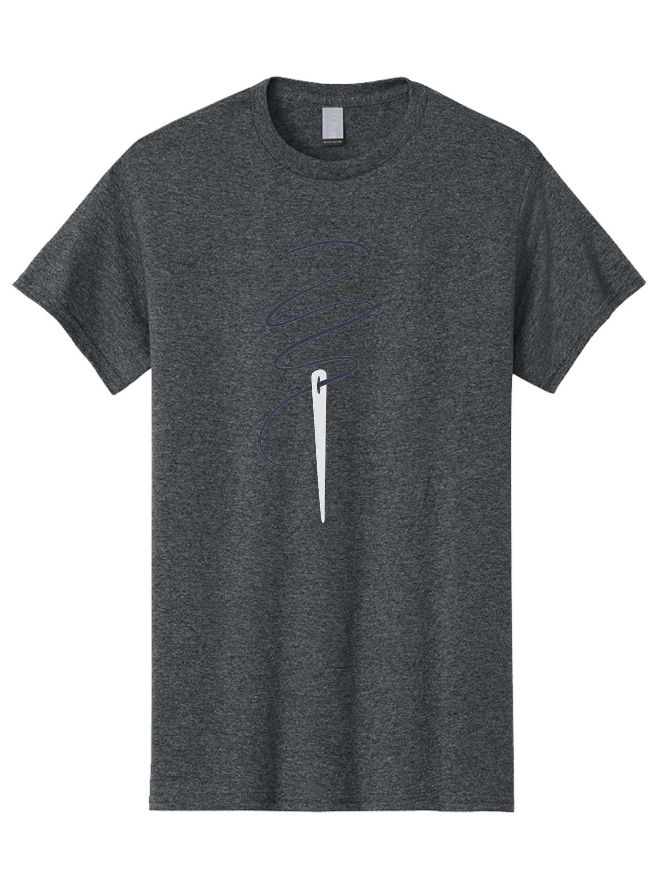 Sewing-Needle Men'S Graphic Tee, 100% Cotton, Comfortable Casual Summer Wear, Machine Washable, Sewing Needle, Thread, Needlework, Crafting Tool, Tailoring Accessory, Embroidery, Stitching, Handmade, Diy Project Aac109