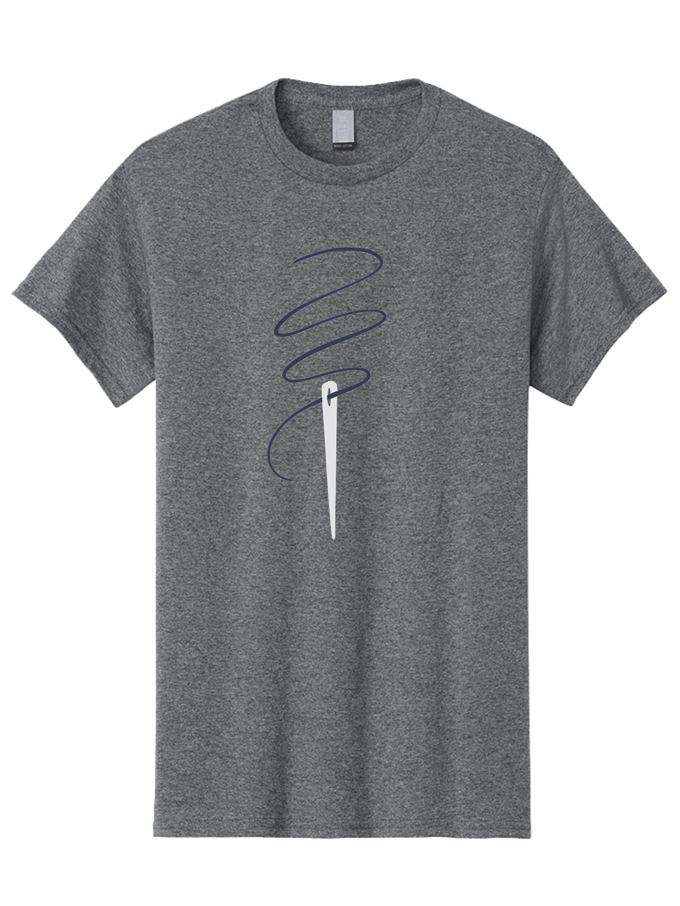 Sewing-Needle Men'S Graphic Tee, 100% Cotton, Comfortable Casual Summer Wear, Machine Washable, Sewing Needle, Thread, Needlework, Crafting Tool, Tailoring Accessory, Embroidery, Stitching, Handmade, Diy Project Aac109