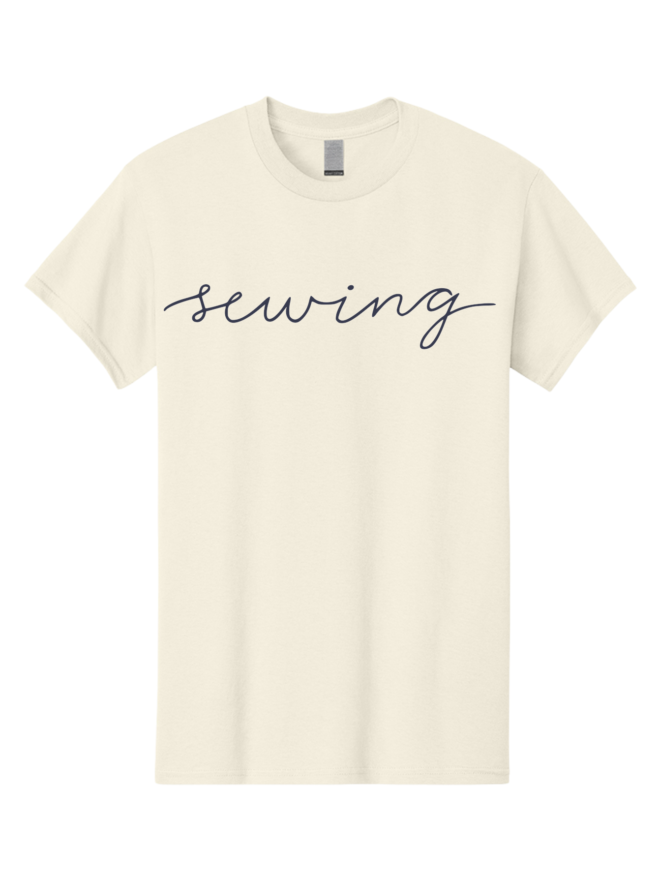 Sewing Men'S Graphic Tee, 100% Cotton, Comfortable Casual Summer Wear, Machine Washable, Sewing, Cursive Text, Handwritten Font, Creative Writing, Craft Theme, Needlework, Textile Art, Diy Fashion Aac110