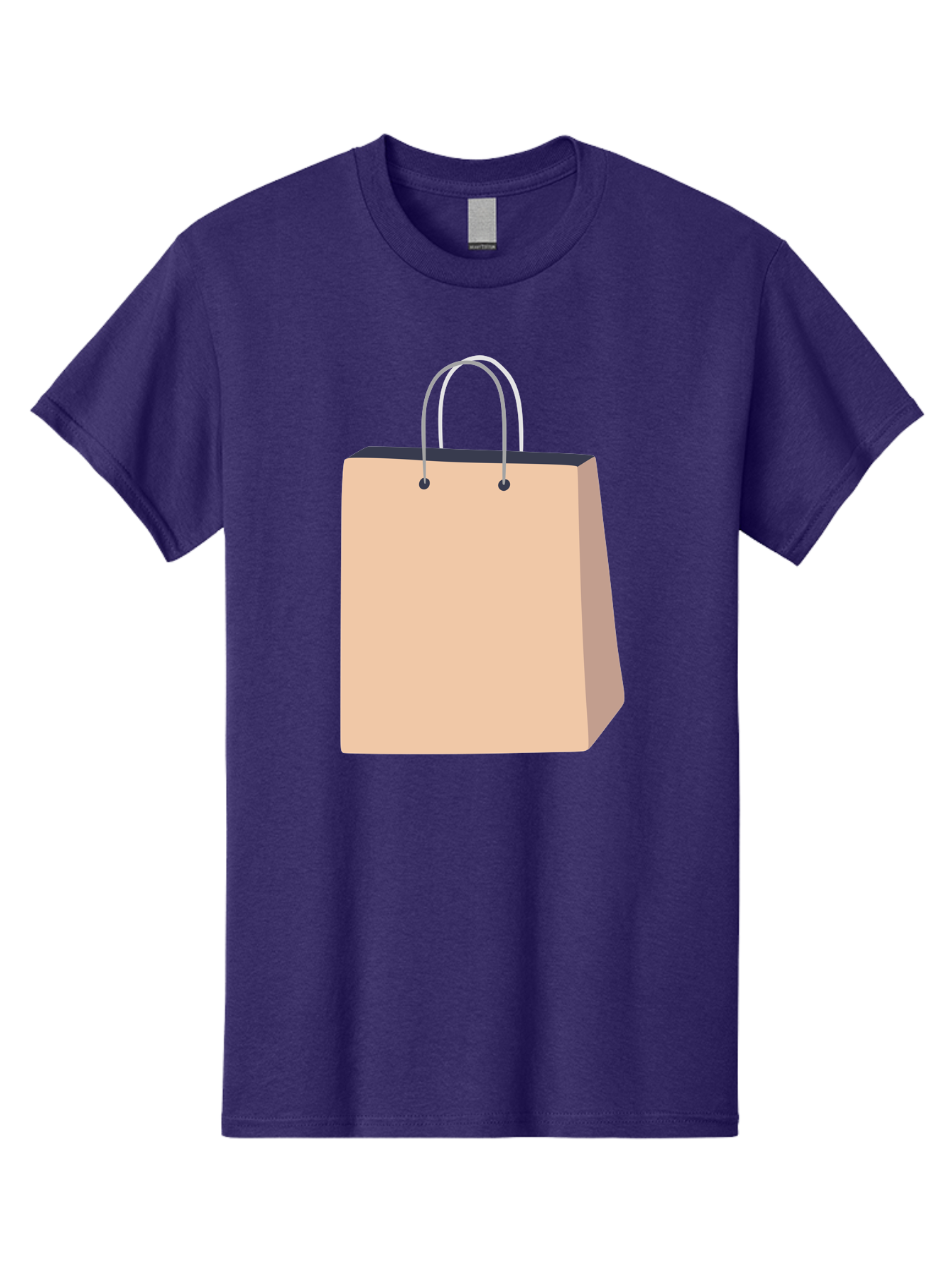 Shopping-Bag Men'S Graphic Tee, 100% Cotton, Comfortable Casual Summer Wear, Machine Washable, Shopping Bag, Retail Packaging, Paper Bag, Handles, Simple Design, Minimalist Style, E-Commerce, Packaging Design Aac111