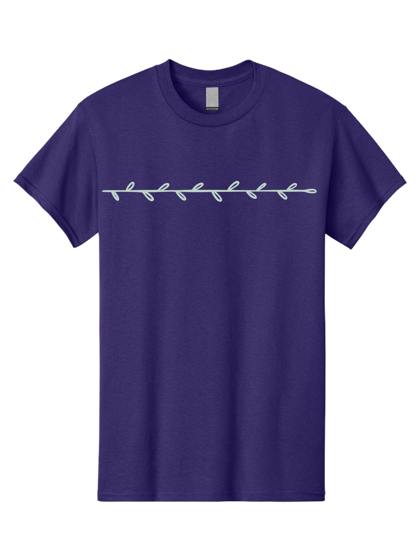 Simple-White-Vine Men'S Graphic Tee, 100% Cotton, Comfortable Casual Summer Wear, Machine Washable, Simple Branch Design, Minimalist Illustration, White Leaves, Delicate Pattern, Elegant Line Art, Modern Graphics, Floral Element Aac113