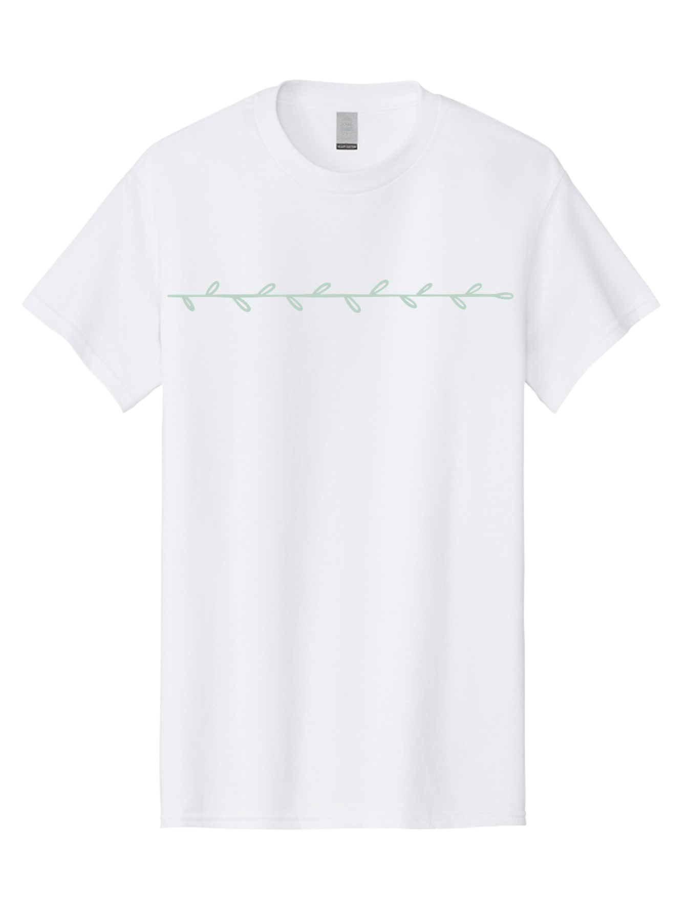 Simple-White-Vine Men'S Graphic Tee, 100% Cotton, Comfortable Casual Summer Wear, Machine Washable, Simple Branch Design, Minimalist Illustration, White Leaves, Delicate Pattern, Elegant Line Art, Modern Graphics, Floral Element Aac113