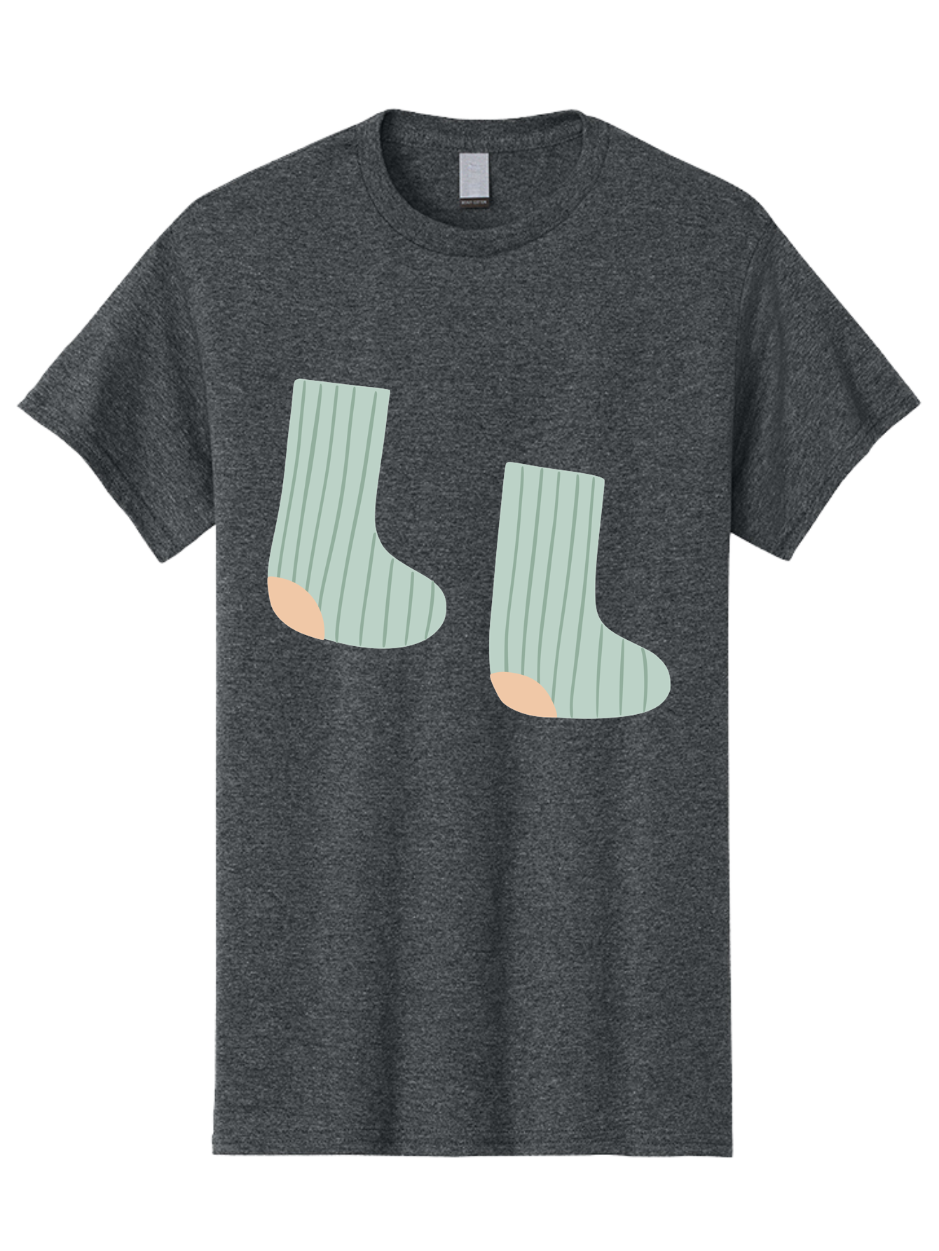 Striped-Socks Men'S Graphic Tee, 100% Cotton, Comfortable Casual Summer Wear, Machine Washable, Striped Socks, Matching Socks, Casual Footwear, Comfortable Clothing, Fashion Accessories, Clothing Details Aac119