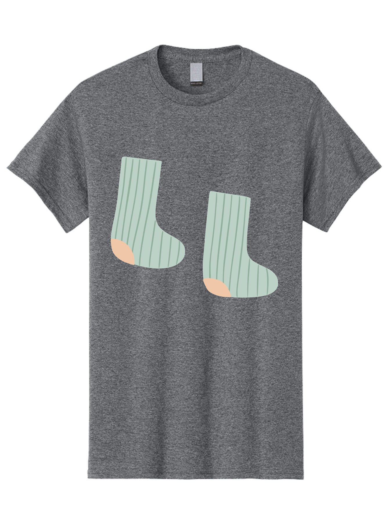 Striped-Socks Men'S Graphic Tee, 100% Cotton, Comfortable Casual Summer Wear, Machine Washable, Striped Socks, Matching Socks, Casual Footwear, Comfortable Clothing, Fashion Accessories, Clothing Details Aac119