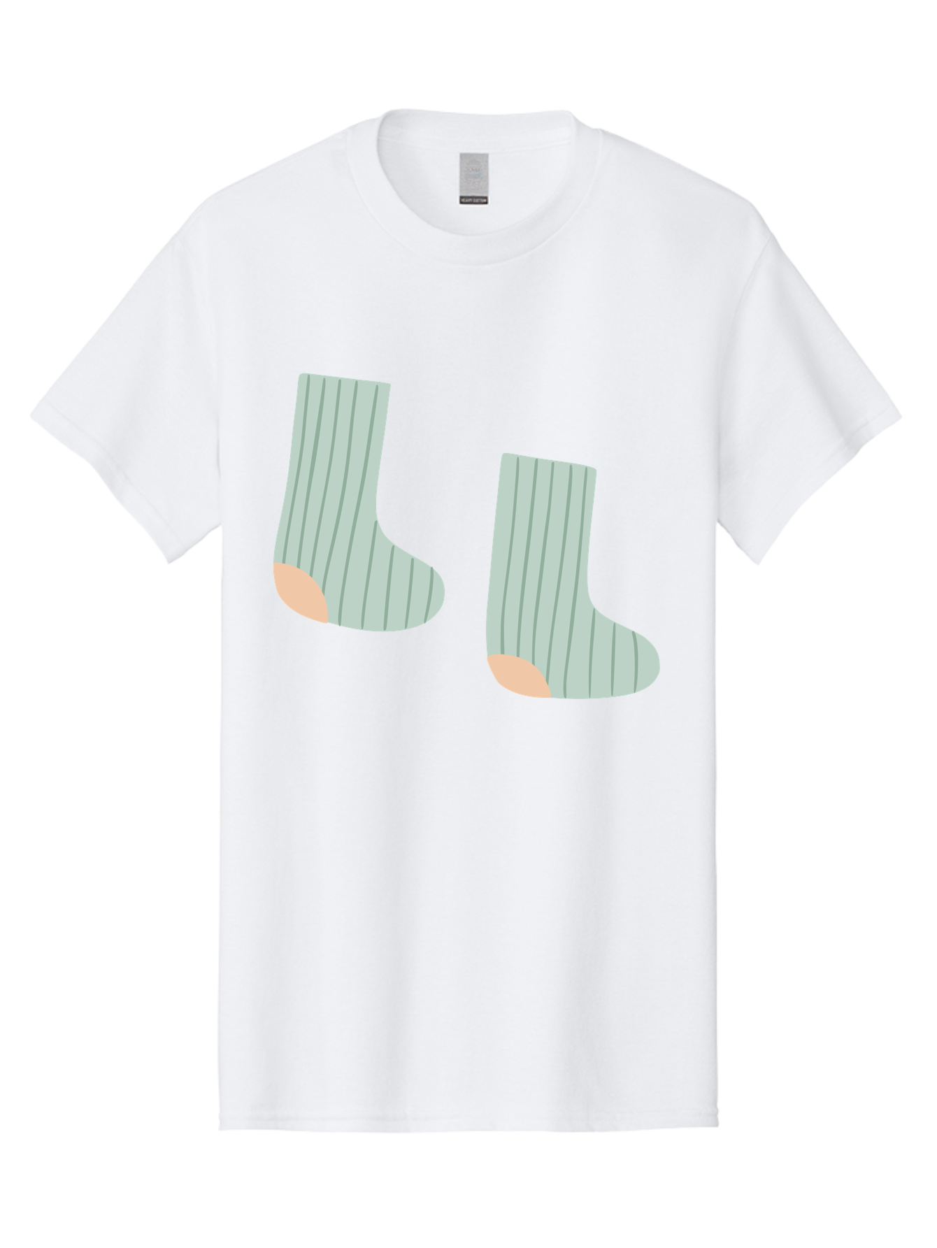 Striped-Socks Men'S Graphic Tee, 100% Cotton, Comfortable Casual Summer Wear, Machine Washable, Striped Socks, Matching Socks, Casual Footwear, Comfortable Clothing, Fashion Accessories, Clothing Details Aac119